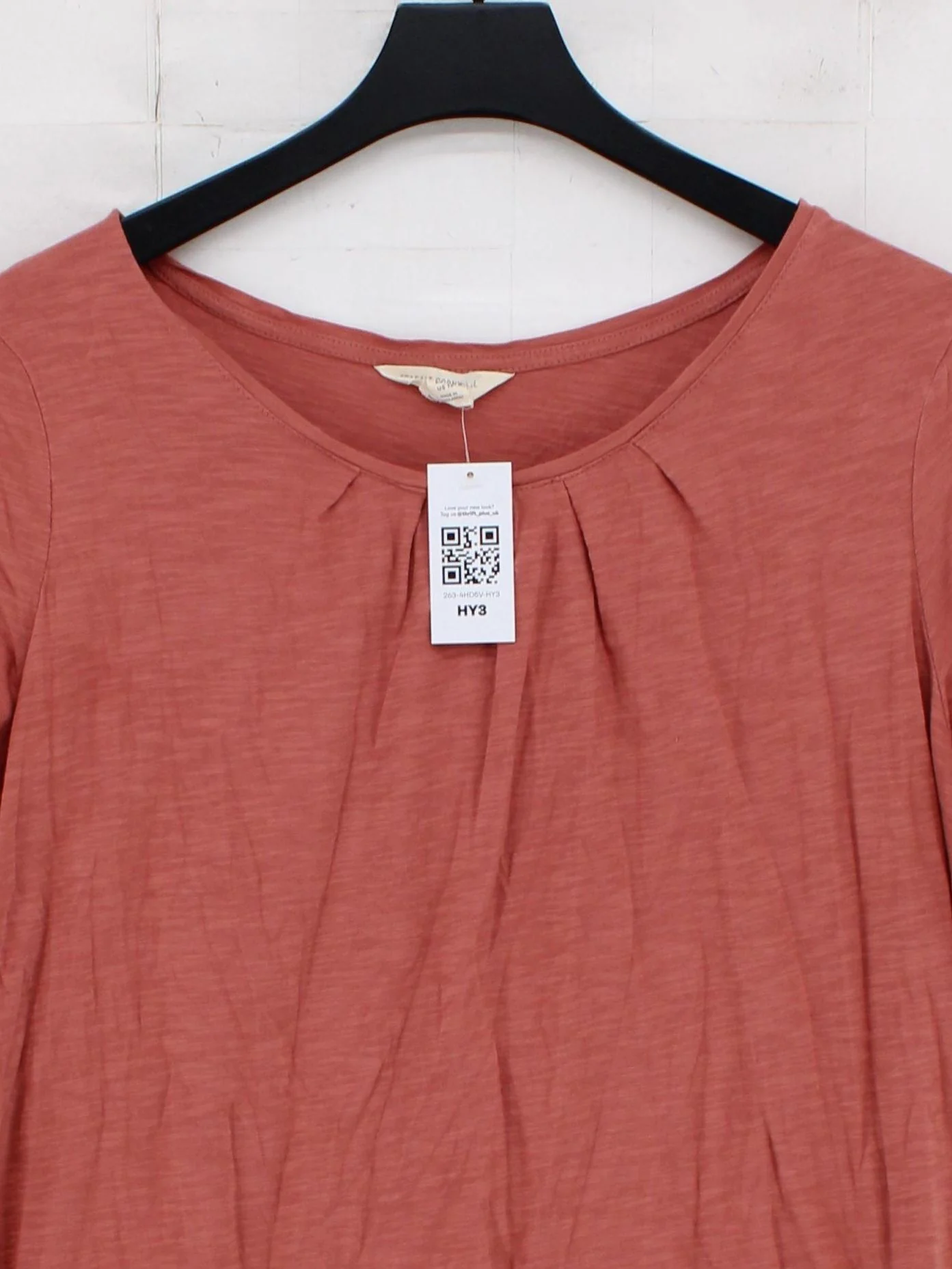 SEASALT CORNWALL Women's T-Shirt UK 16 Red 100% Cotton Basic - Image 3