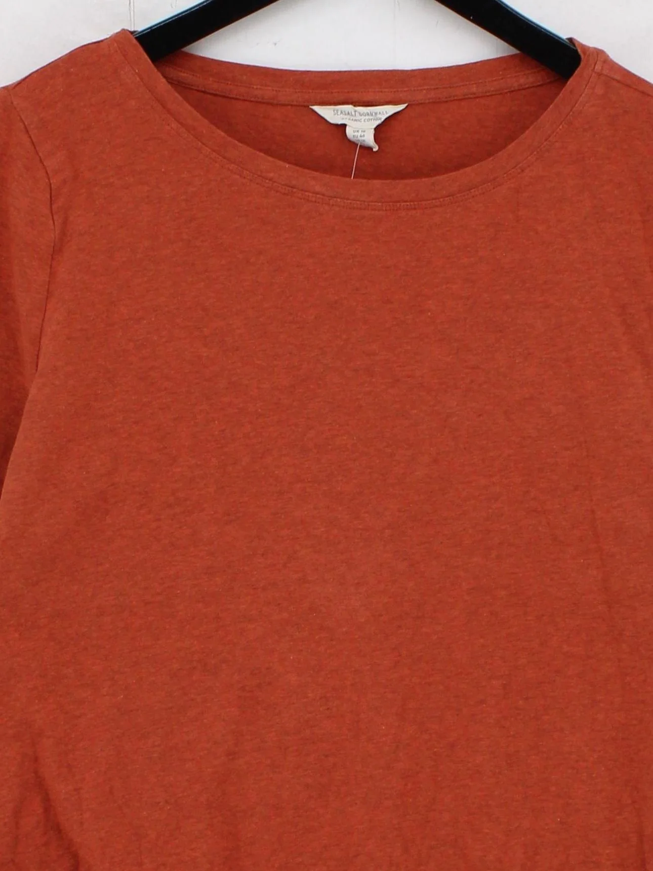 SEASALT CORNWALL Women's T-Shirt UK 18 Orange 100% Cotton Basic - Image 3