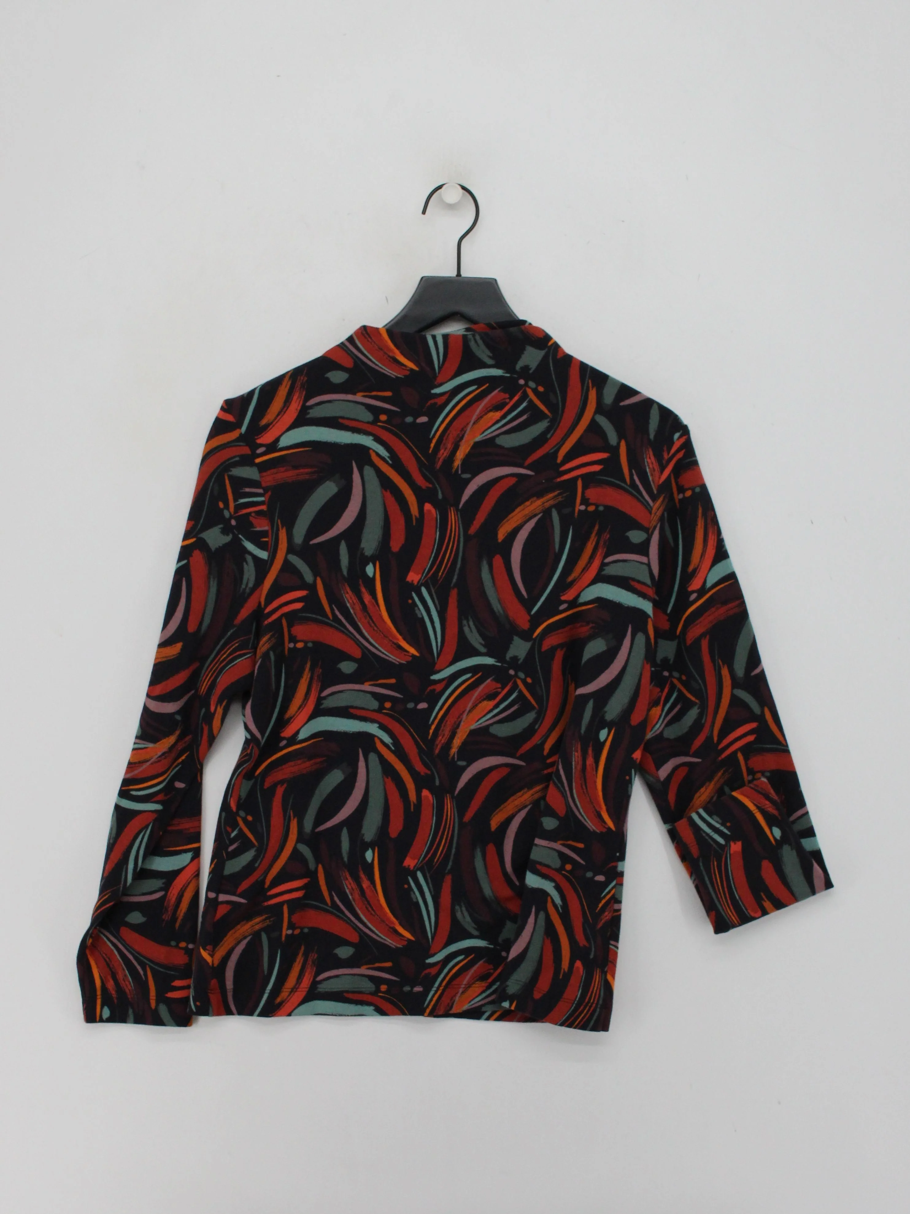 SEASALT CORNWALL Women's Top M Multi 100% Cotton Long Sleeve Mock Neck Basic - Image 2