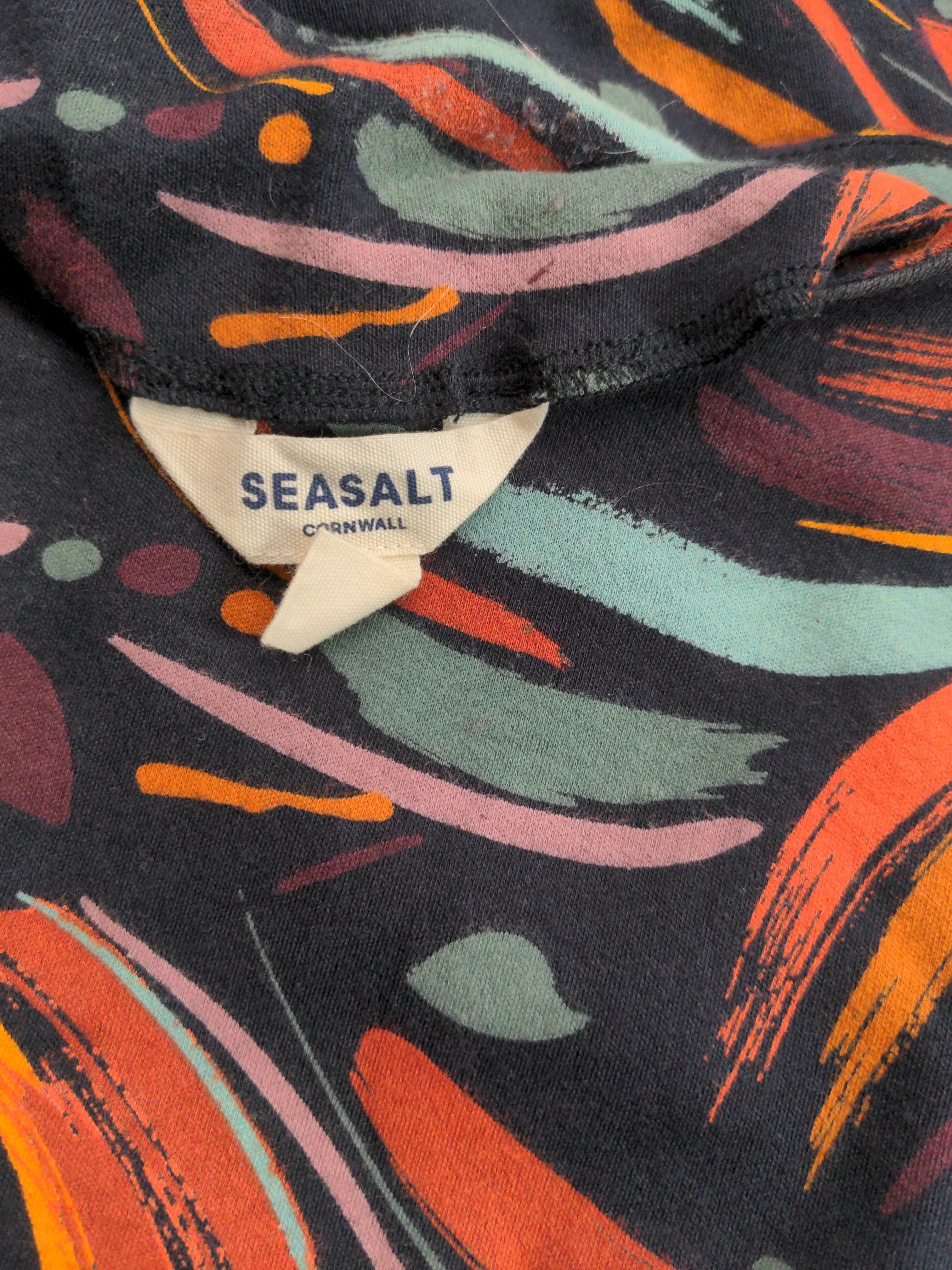 SEASALT CORNWALL Women's Top M Multi 100% Cotton Long Sleeve Mock Neck Basic - Image 5