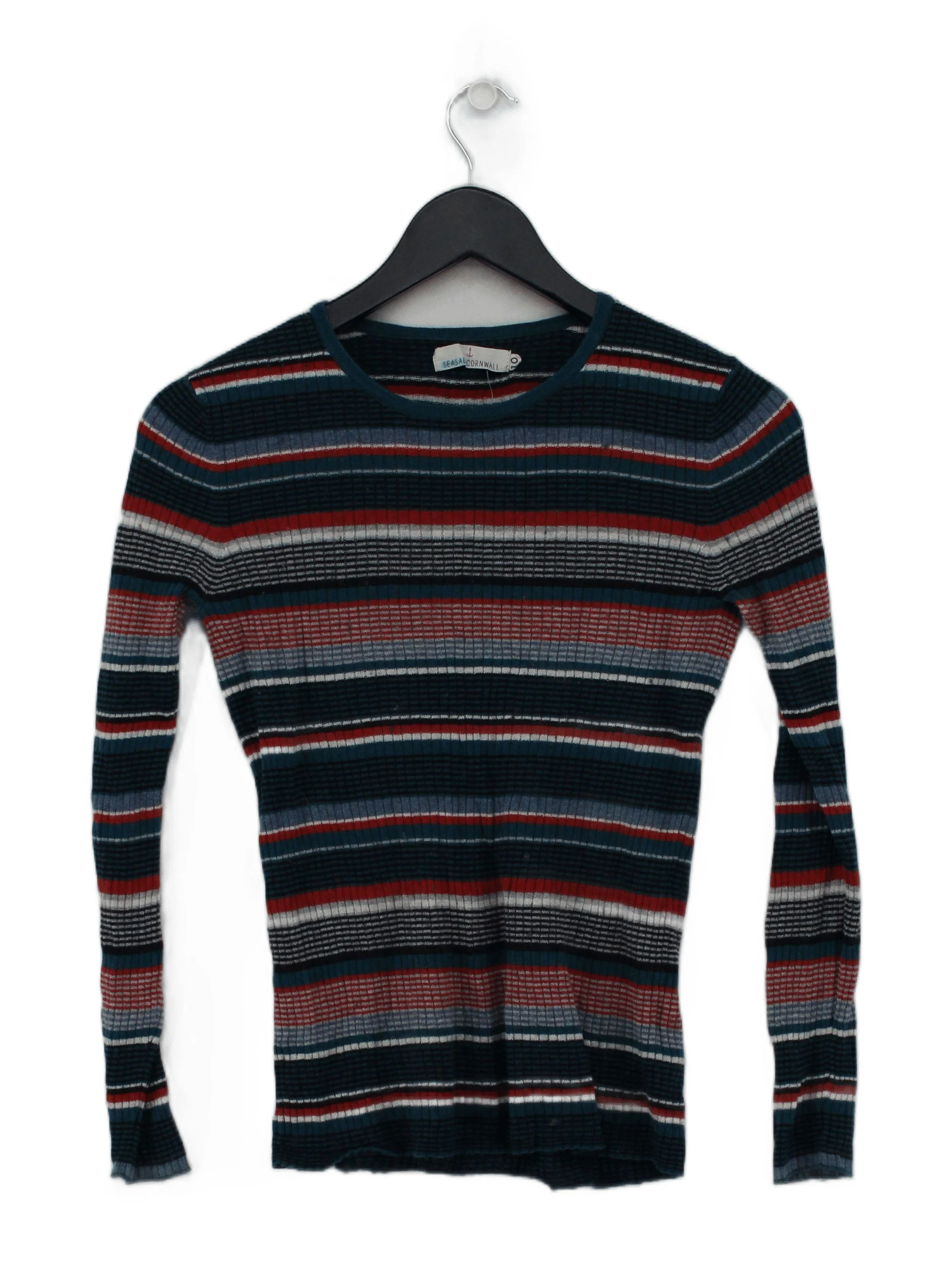 SEASALT CORNWALL Women's Top UK 10 Multi Cotton with Wool Basic