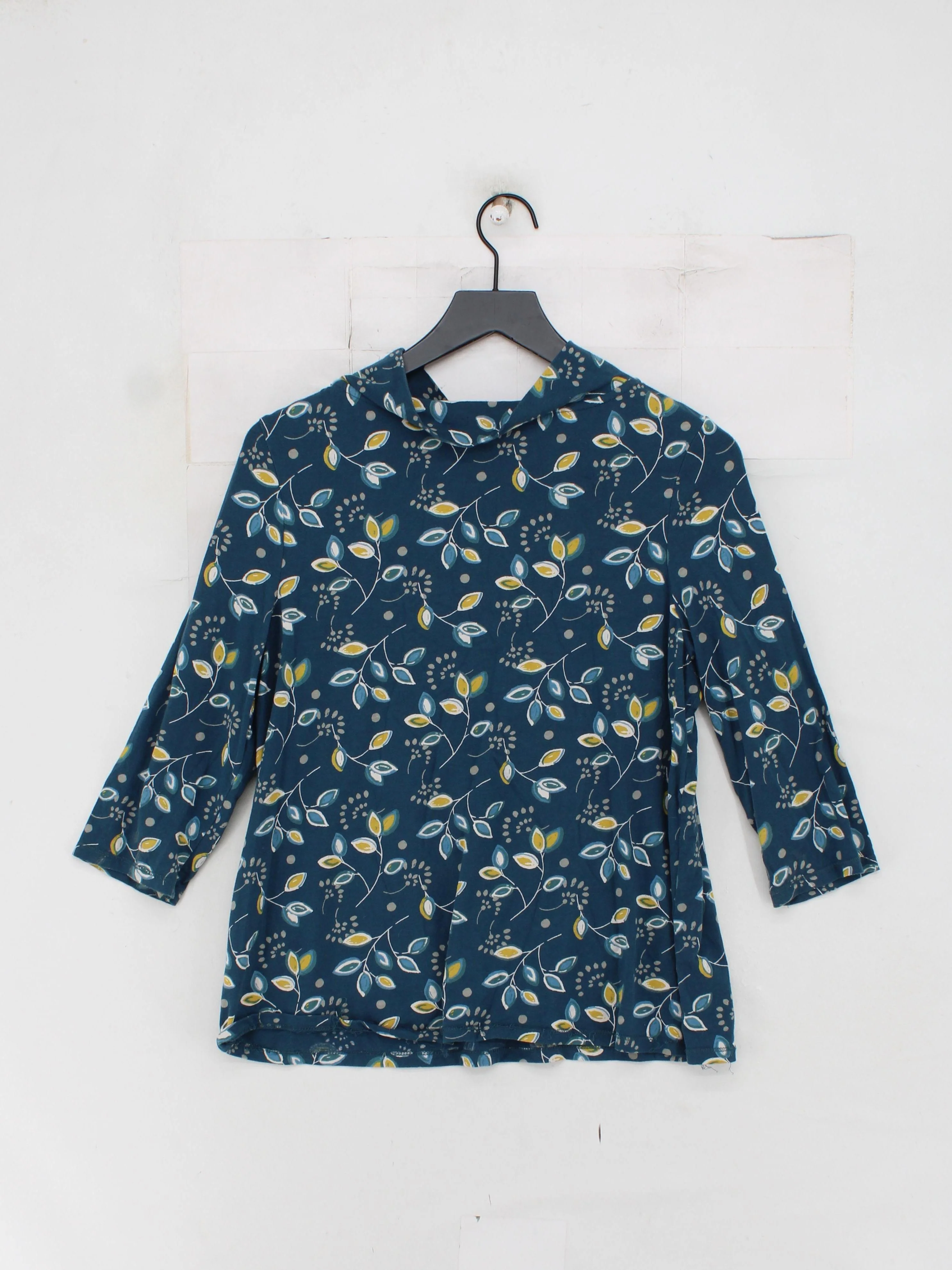 SEASALT CORNWALL Women's Top UK 14 Blue Cotton with Elastane Basic - Image 2