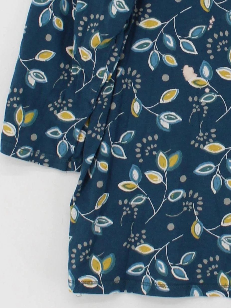 SEASALT CORNWALL Women's Top UK 14 Blue Cotton with Elastane Basic - Image 4