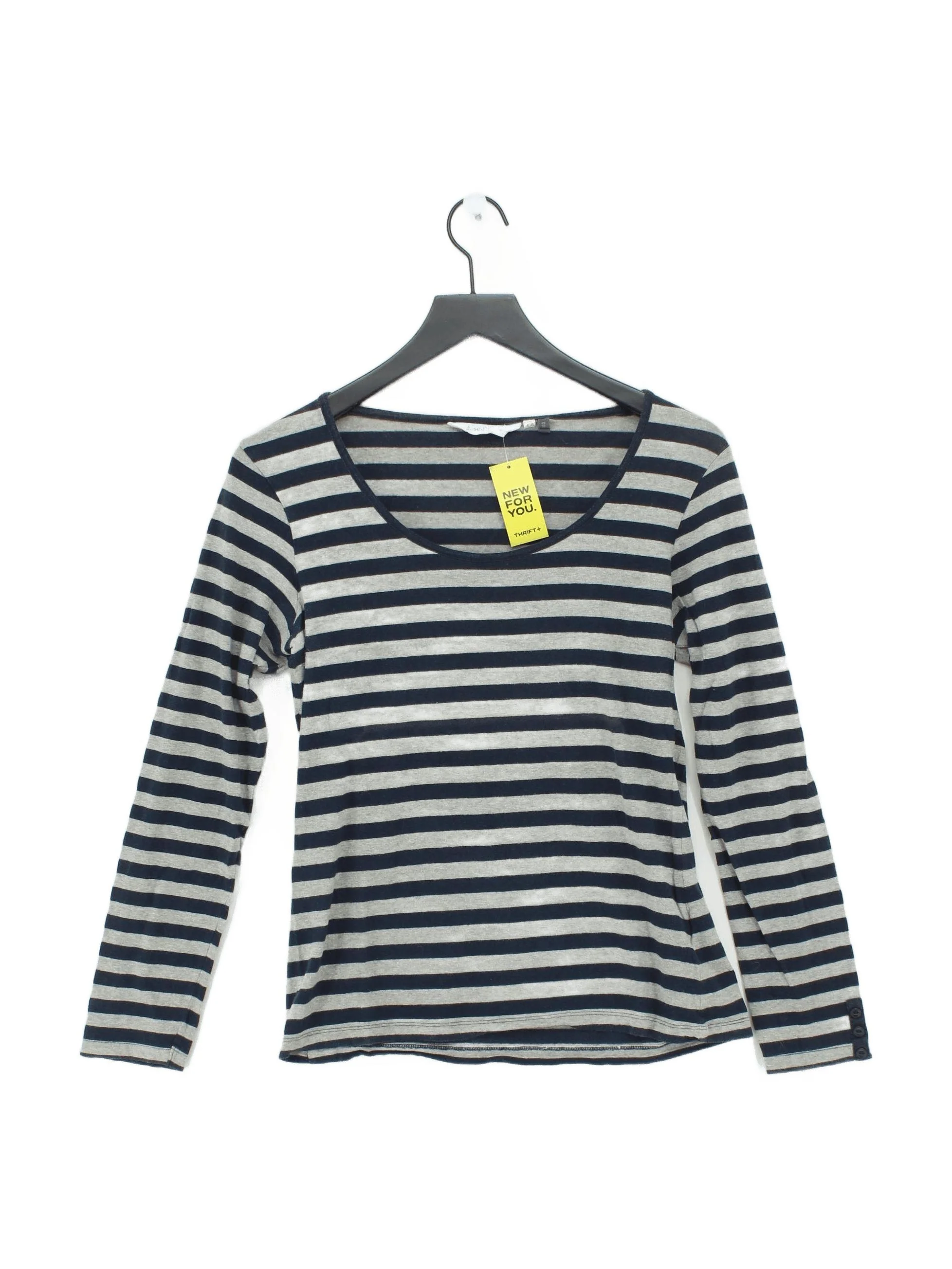 SEASALT CORNWALL Women's Top UK 14 Grey Cotton with Elastane Basic