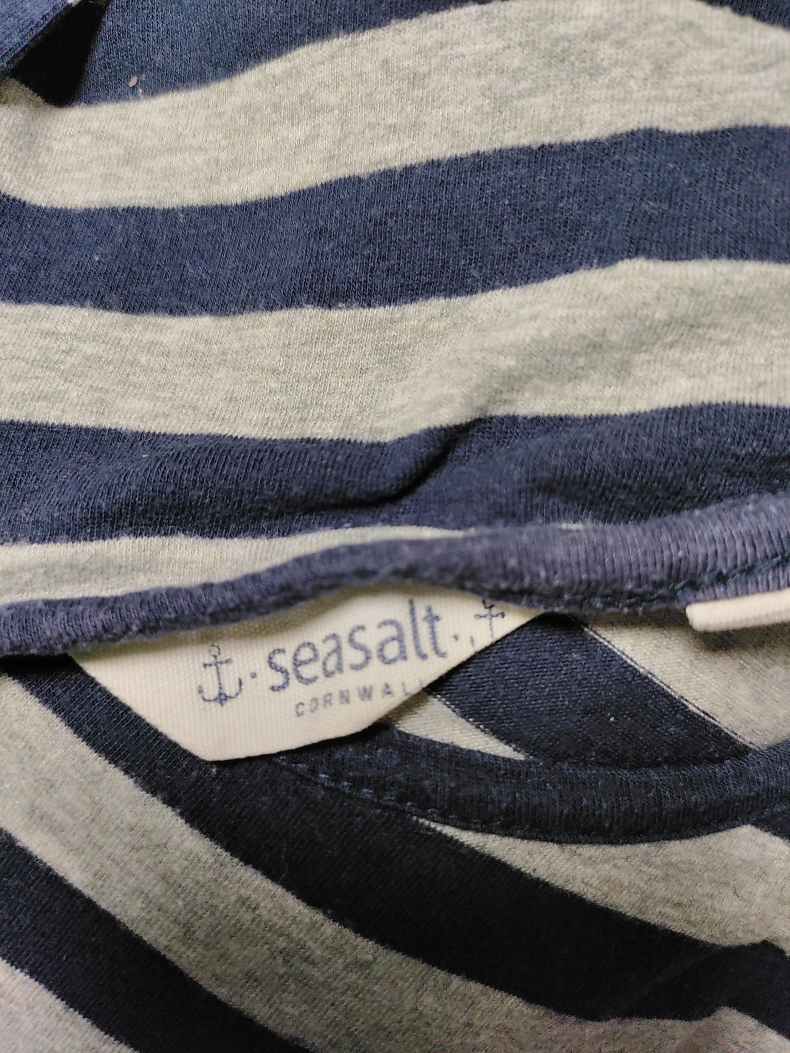 SEASALT CORNWALL Women's Top UK 14 Grey Cotton with Elastane Basic - Image 7