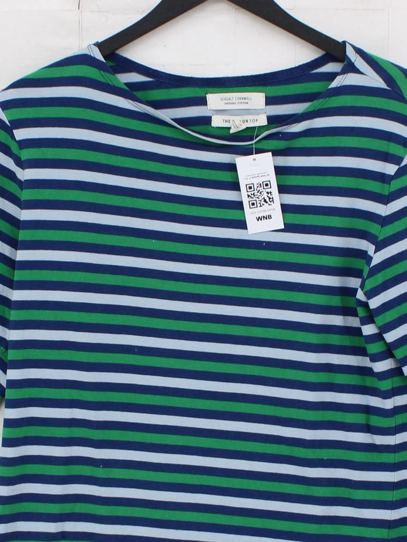 SEASALT CORNWALL Women's Top UK 14 Multi 100% Cotton Basic - Image 3