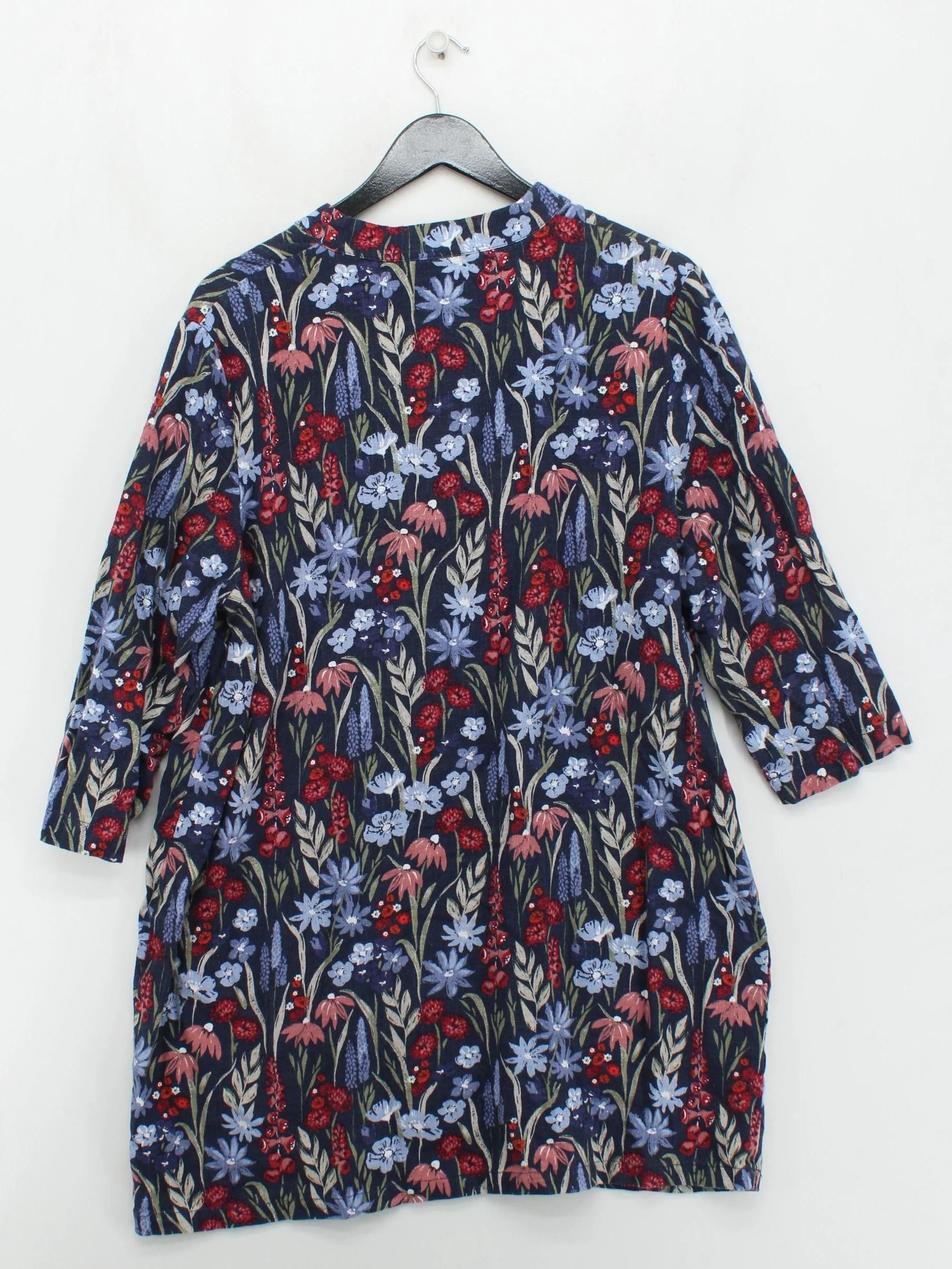 SEASALT CORNWALL Women's Top UK 16 Blue Other with Cotton Tunic - Image 2