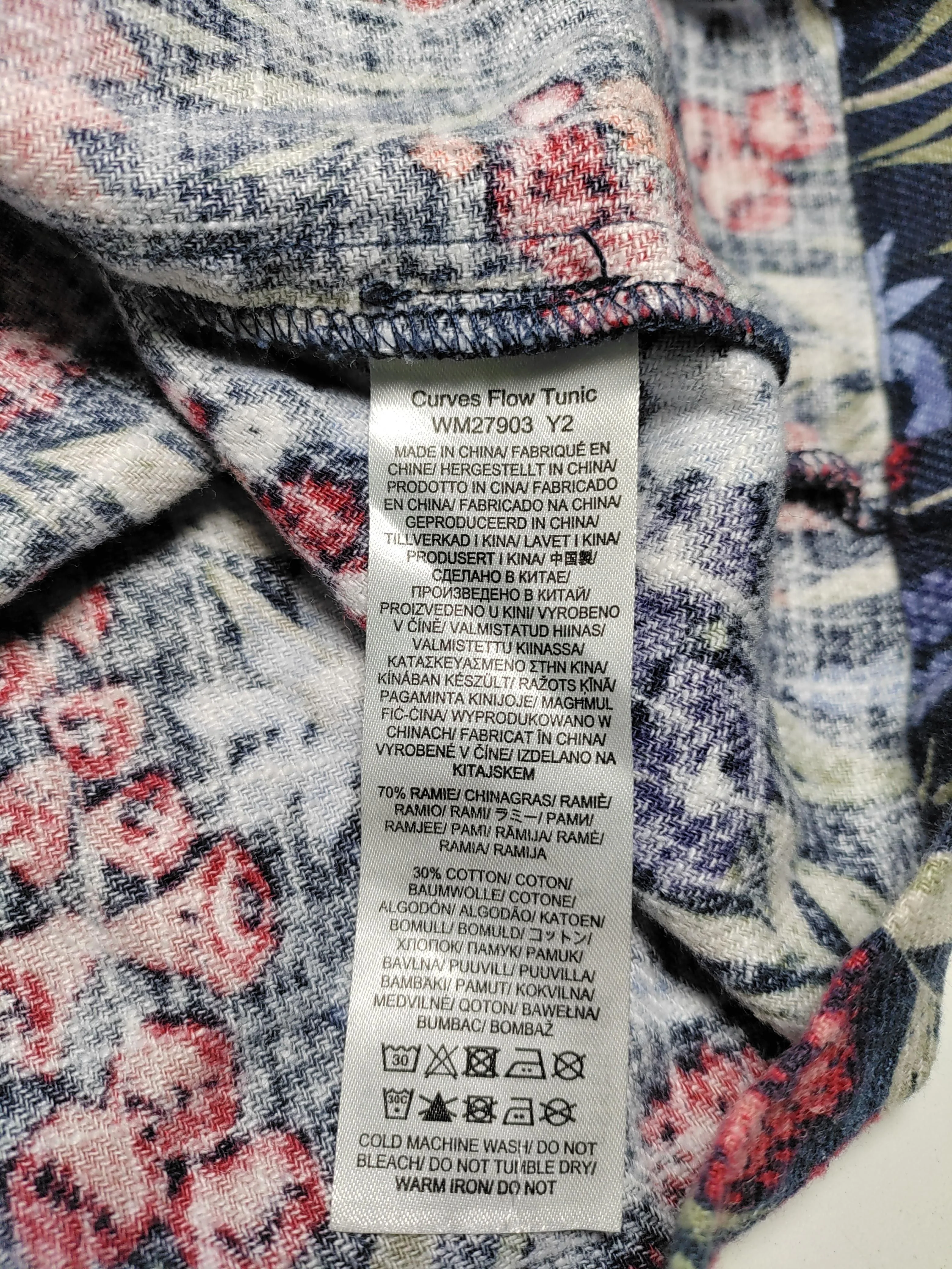 SEASALT CORNWALL Women's Top UK 16 Blue Other with Cotton Tunic - Image 6