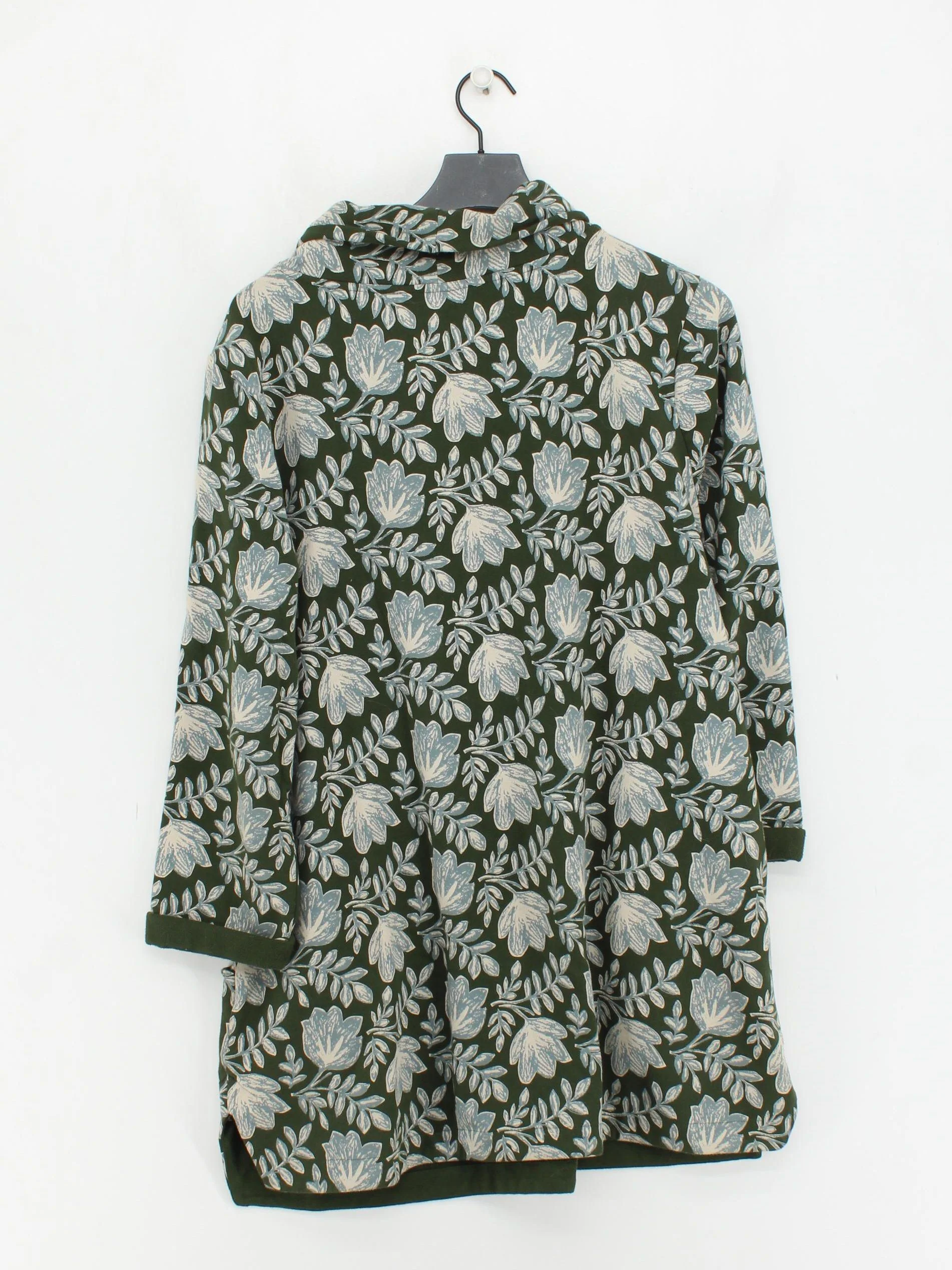 SEASALT CORNWALL Women's Top UK 16 Green Cotton with Elastane Tunic - Image 2
