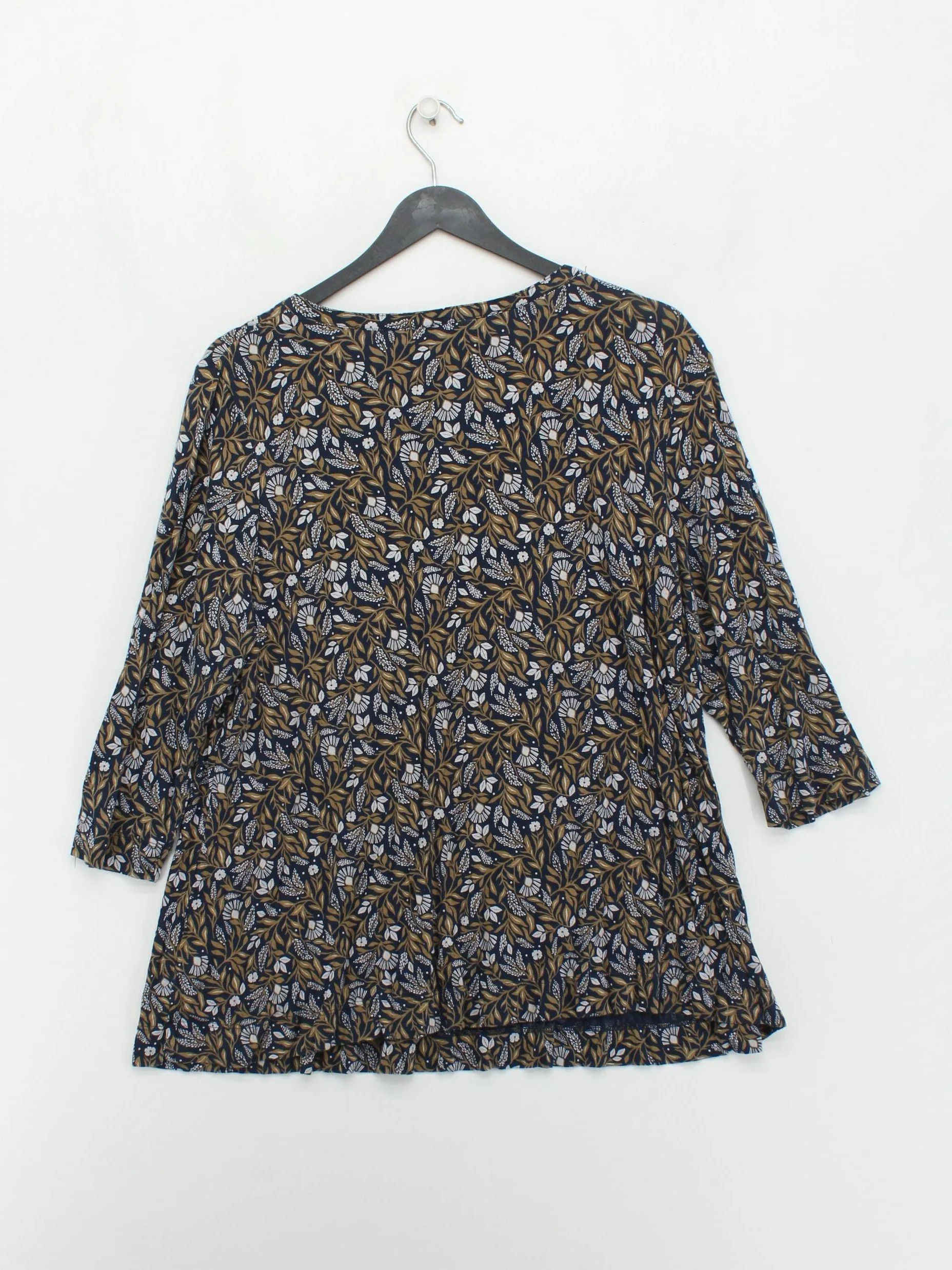 SEASALT CORNWALL Women's Top UK 16 Multi 100% Cotton Tunic - Image 2