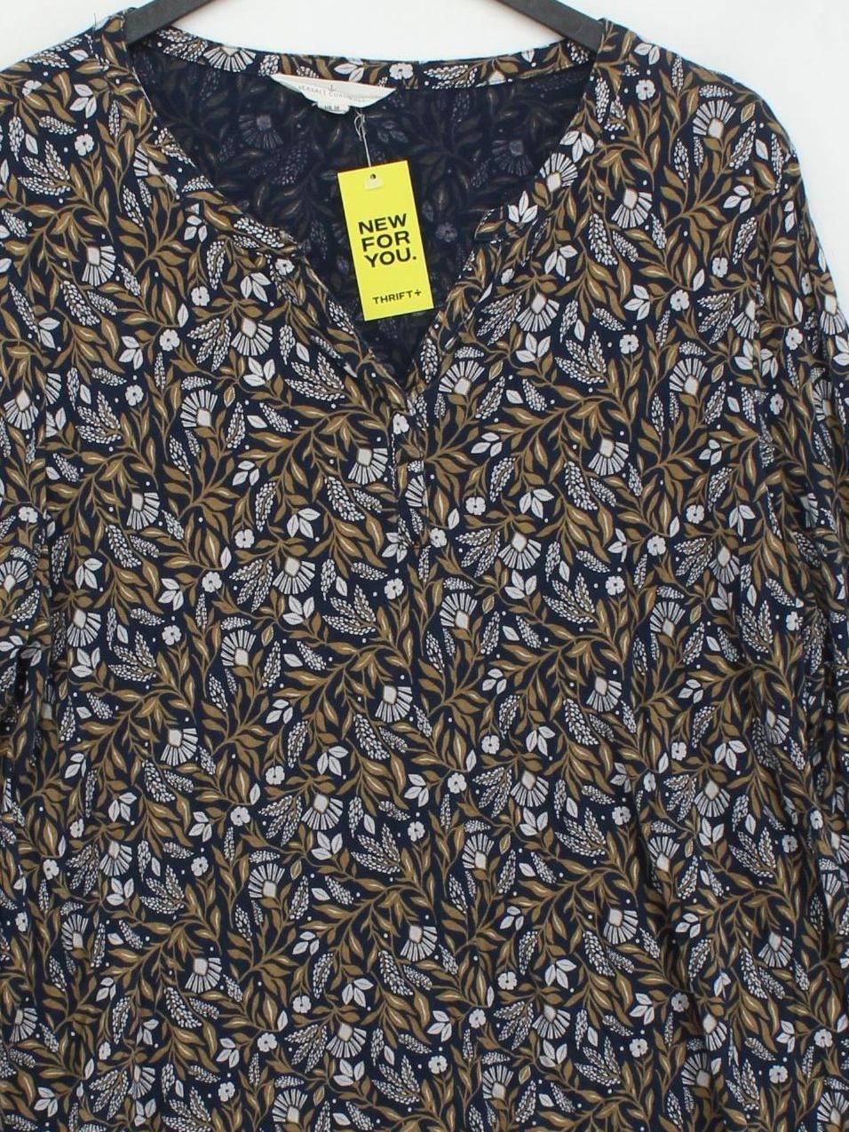 SEASALT CORNWALL Women's Top UK 16 Multi 100% Cotton Tunic - Image 3