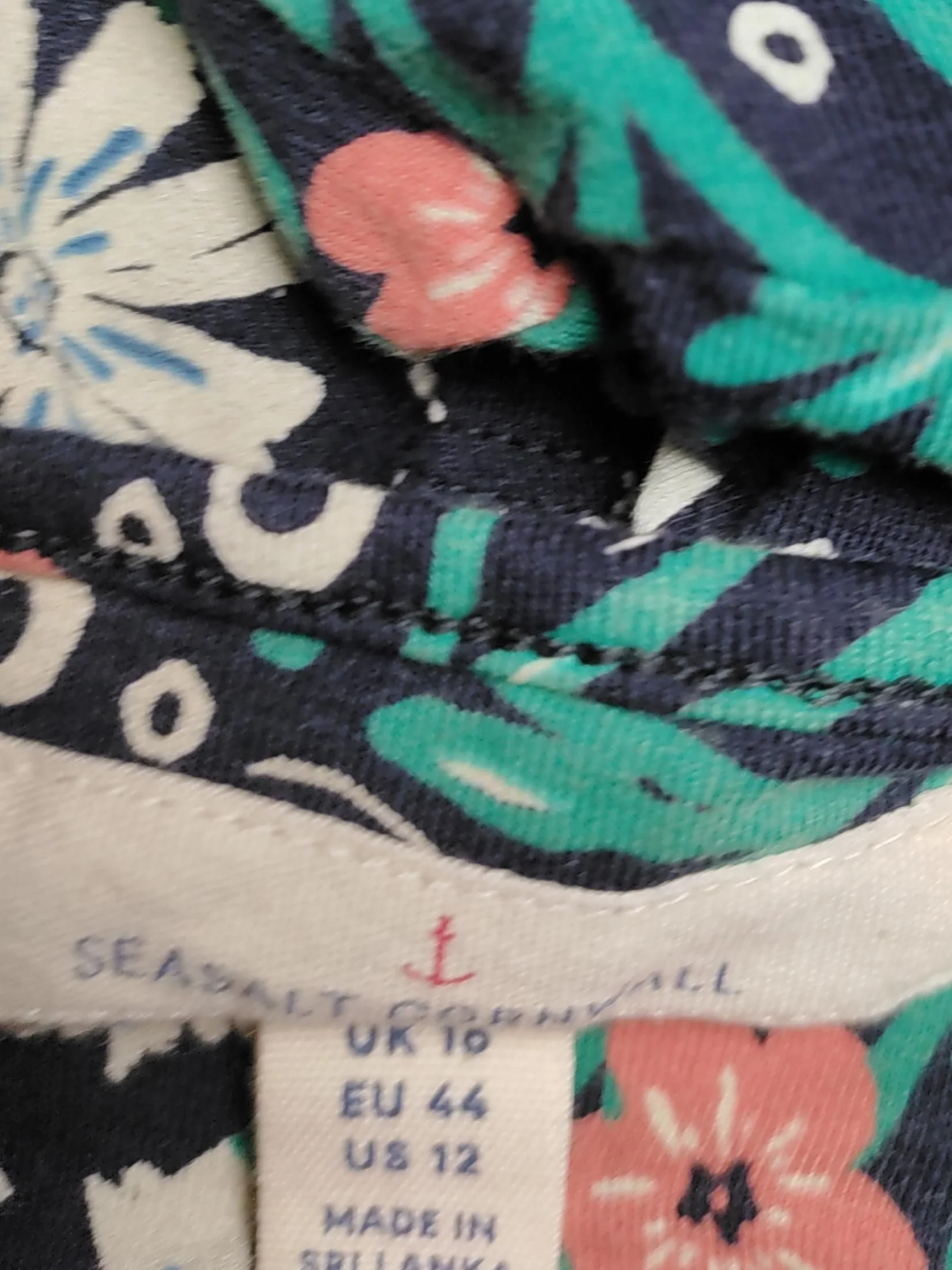 SEASALT CORNWALL Women's Top UK 16 Multi 100% Viscose Tunic - Image 5