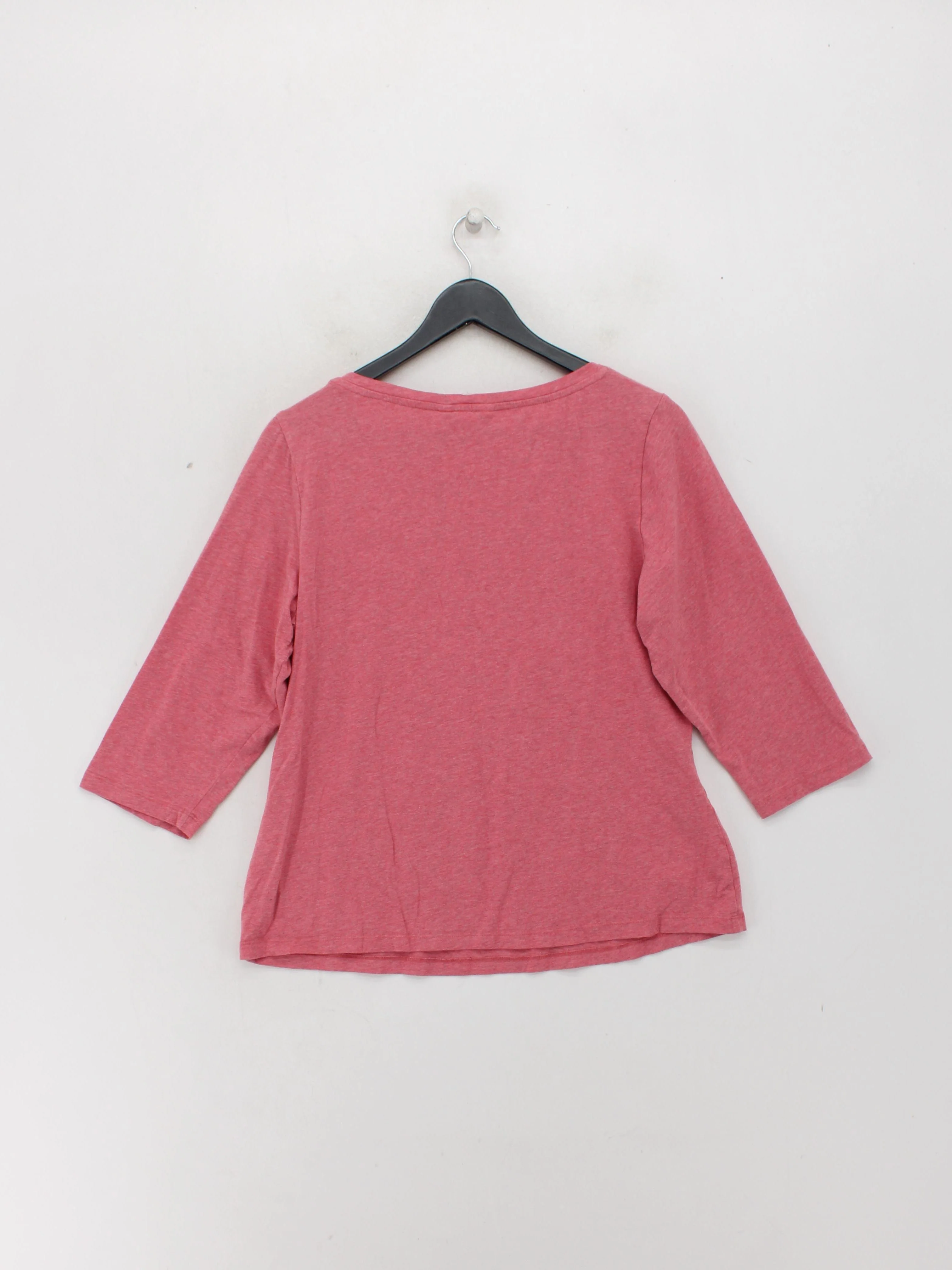 SEASALT CORNWALL Women's Top UK 16 Pink Cotton with Elastane Jersey - Image 2