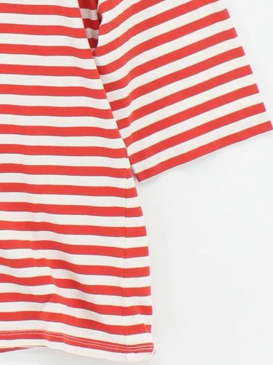 SEASALT CORNWALL Women's Top UK 16 Red 100% Cotton Basic - Image 4