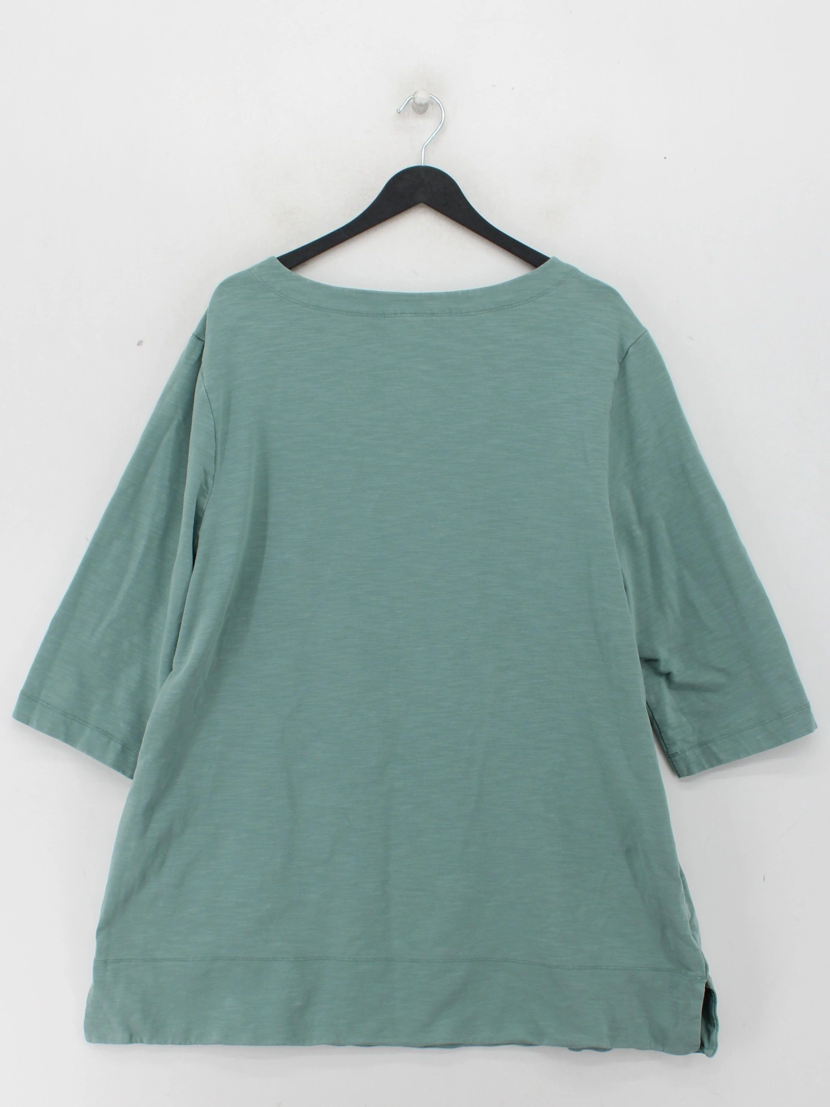 SEASALT CORNWALL Women's Top UK 20 Green Cotton with Elastane Tunic - Image 2