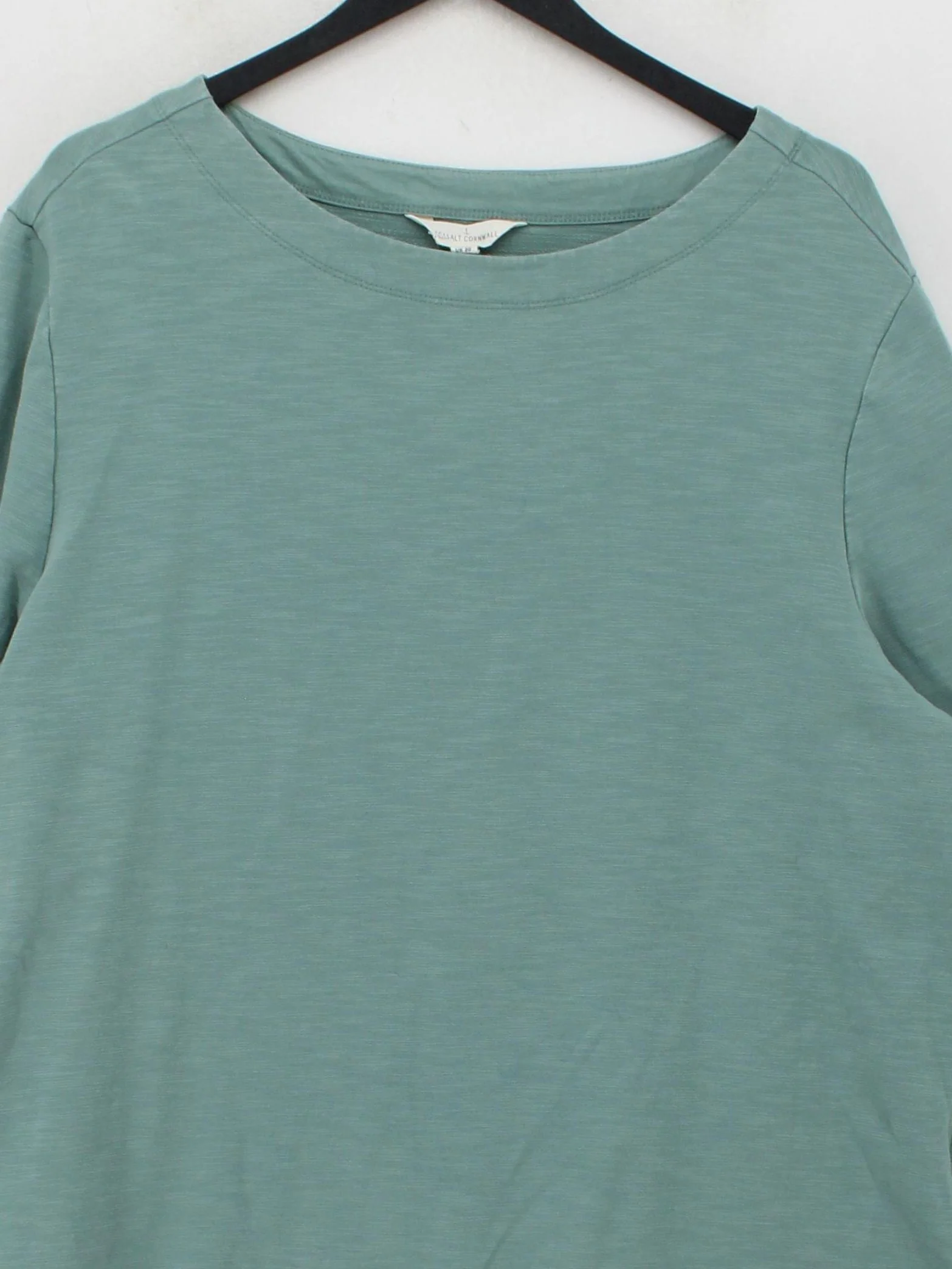 SEASALT CORNWALL Women's Top UK 20 Green Cotton with Elastane Tunic - Image 3