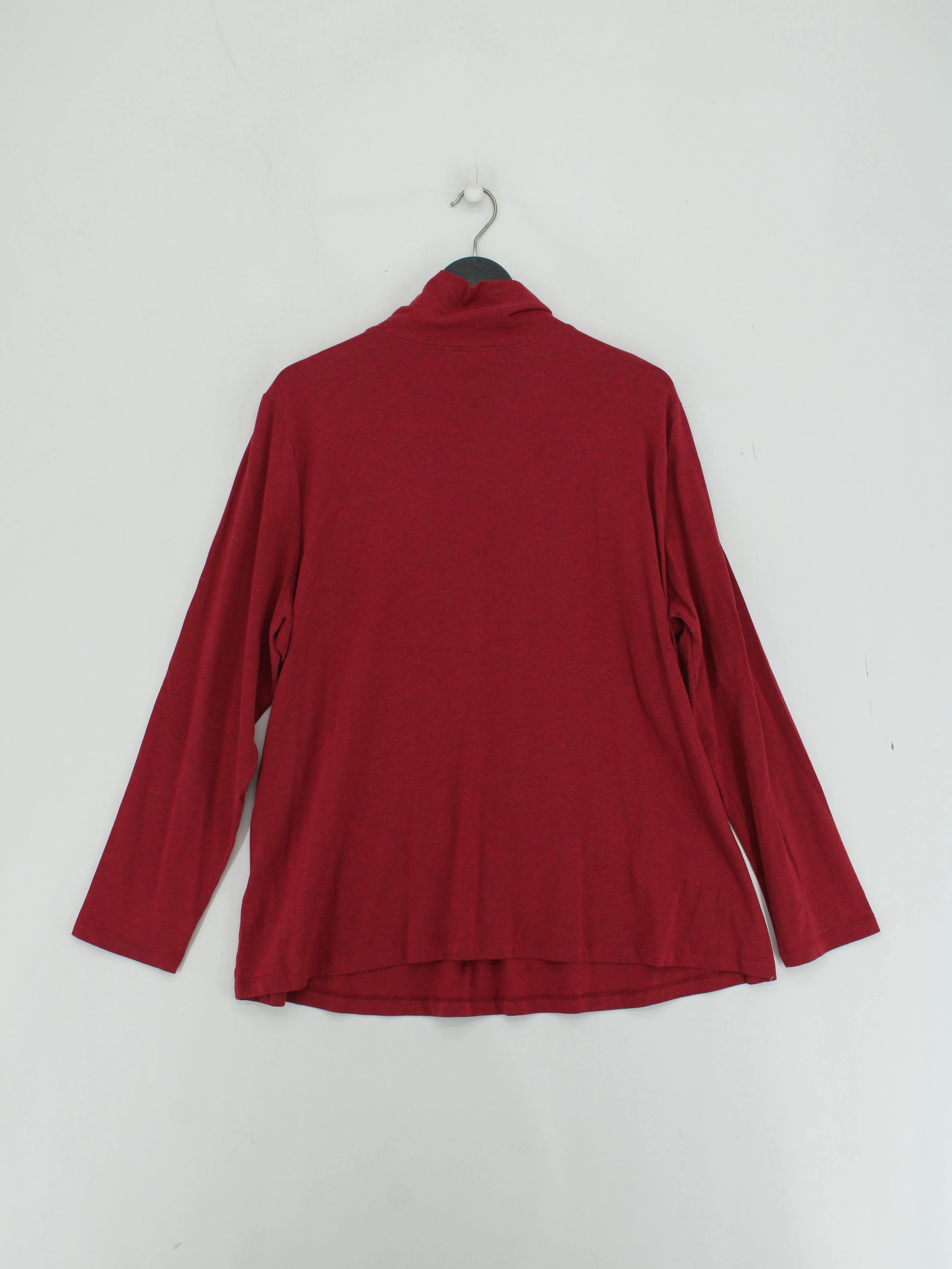 SEASALT CORNWALL Women's Top UK 22 Red Cotton with Elastane Basic - Image 2
