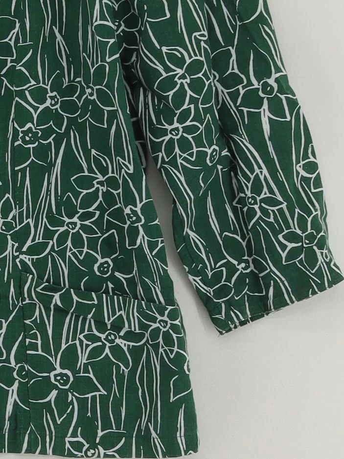 SEASALT CORNWALL Women's Top UK 8 Green Cotton with Viscose Basic - Image 4