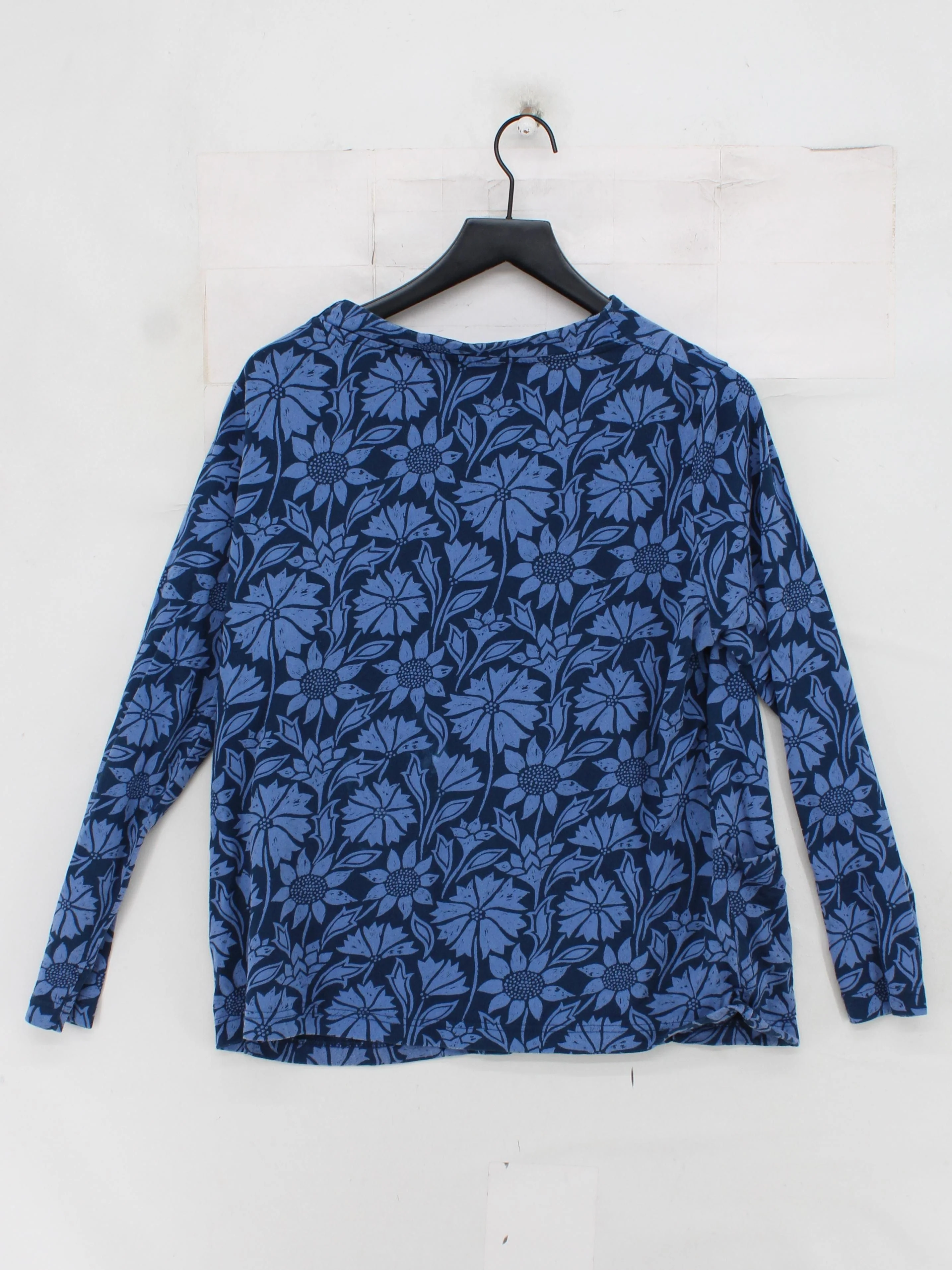 SEASALT CORNWALL Women's Top XL Blue 100% Cotton Basic - Image 2