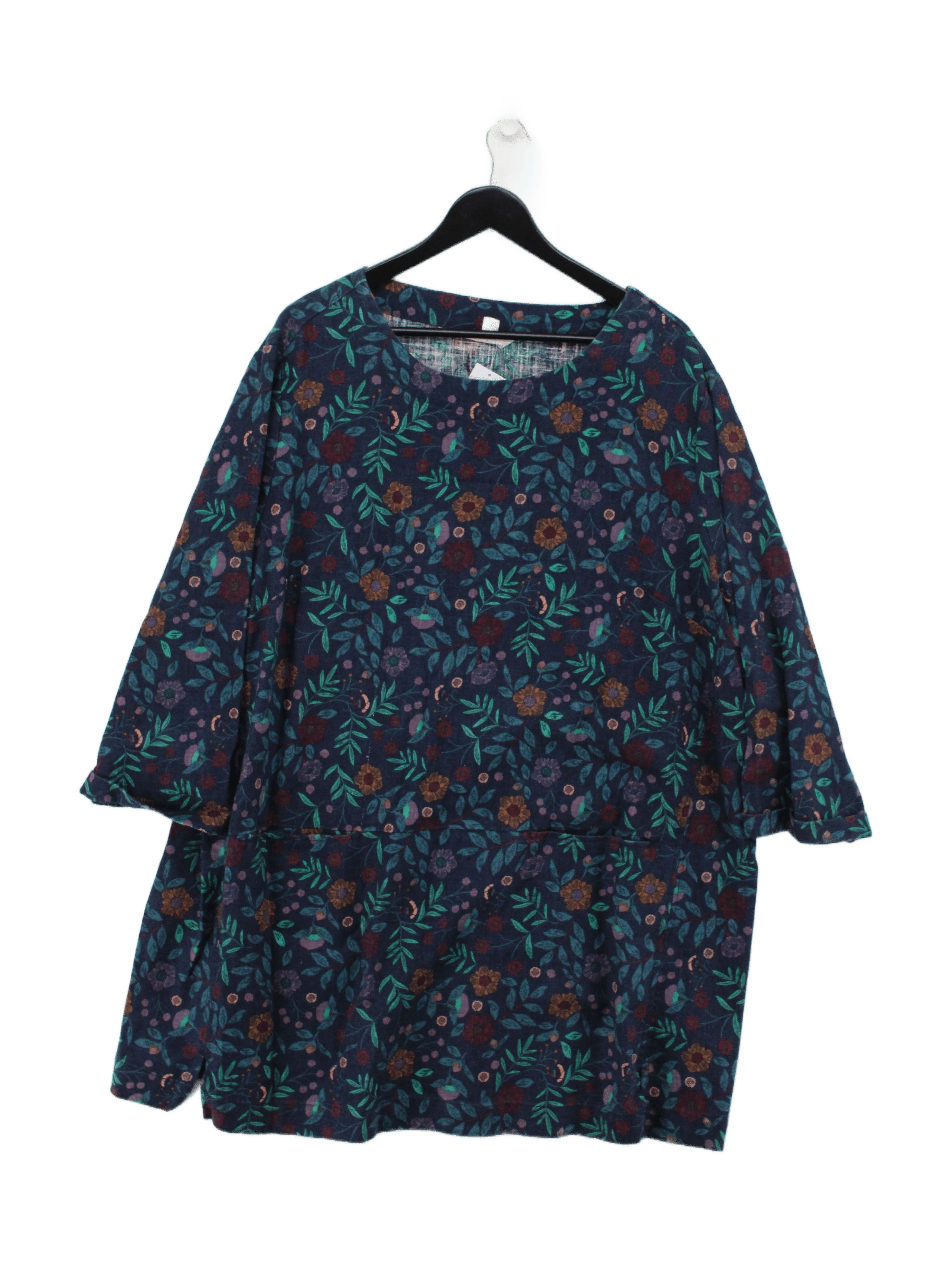 SEASALT CORNWALL Women's Top XXL Blue 100% Cotton Tunic