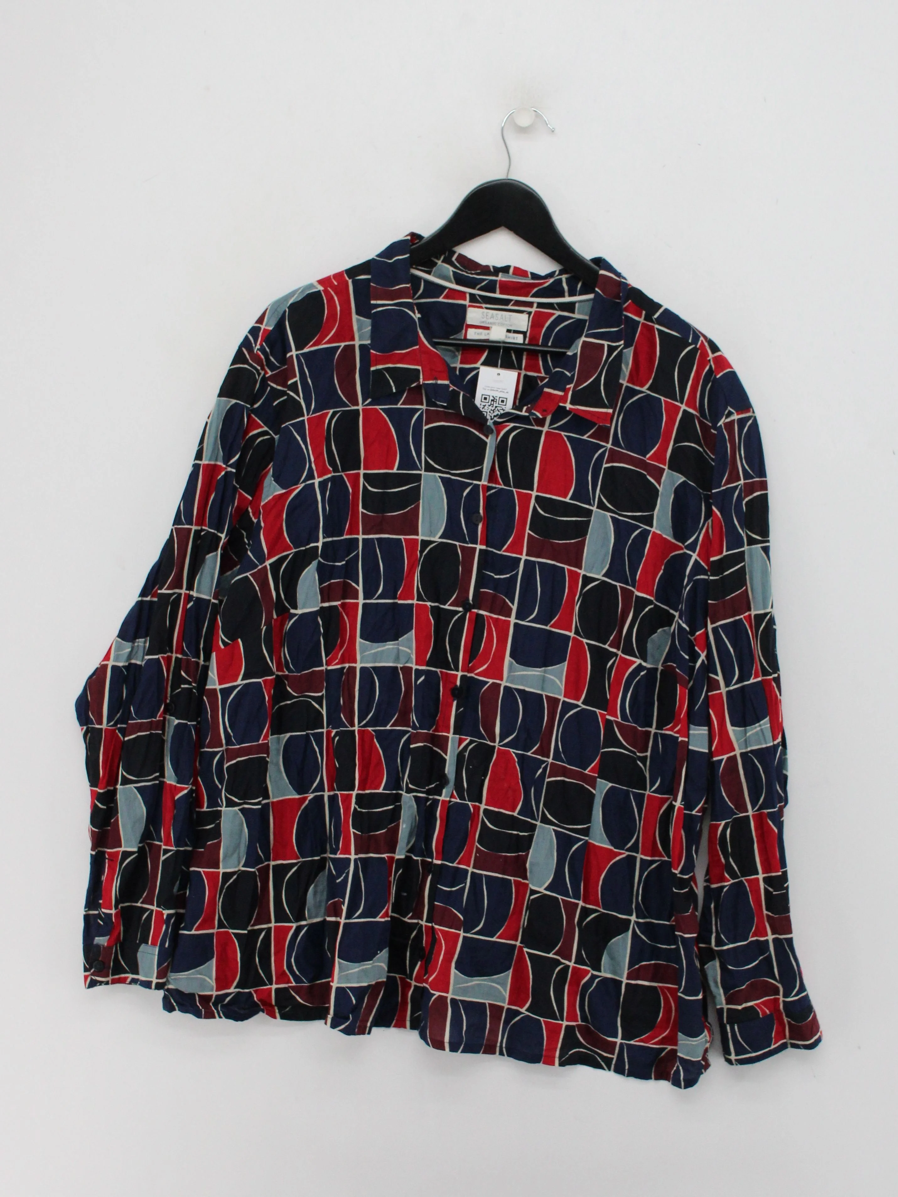 SEASALT CORNWALL Women's Top XXL Blue 100% Cotton Tunic - Image 2