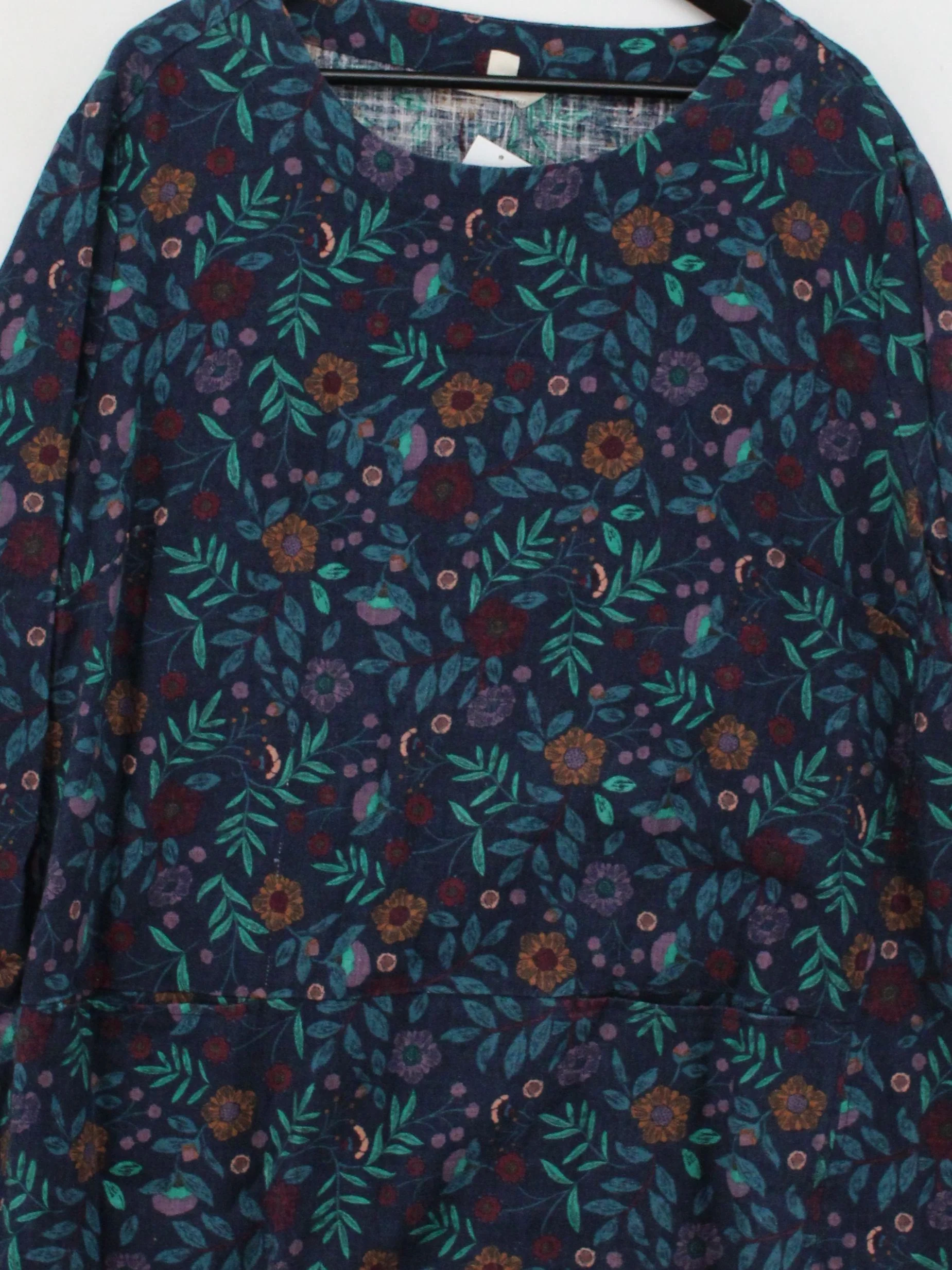 SEASALT CORNWALL Women's Top XXL Blue 100% Cotton Tunic - Image 3