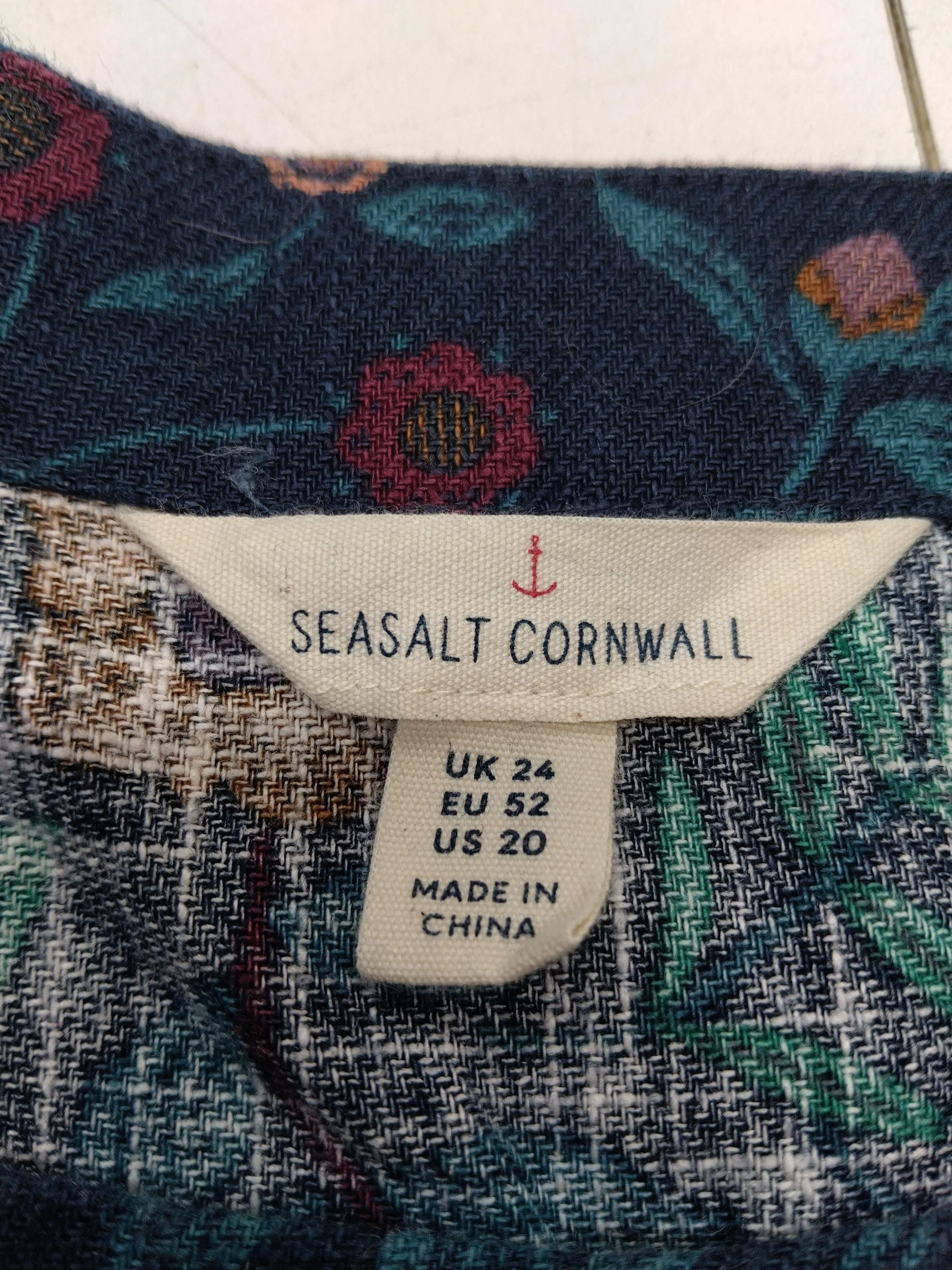 SEASALT CORNWALL Women's Top XXL Blue 100% Cotton Tunic - Image 5