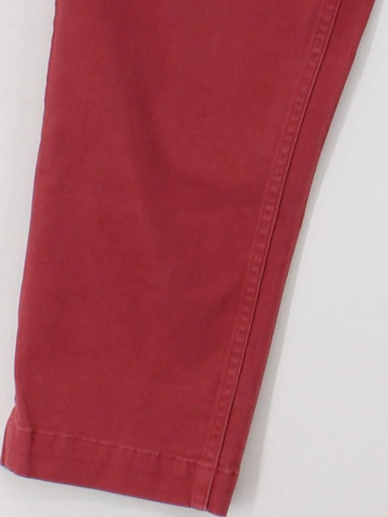 SEASALT CORNWALL Women's Trousers UK 10 Red Cotton with Elastane Cropped - Image 4