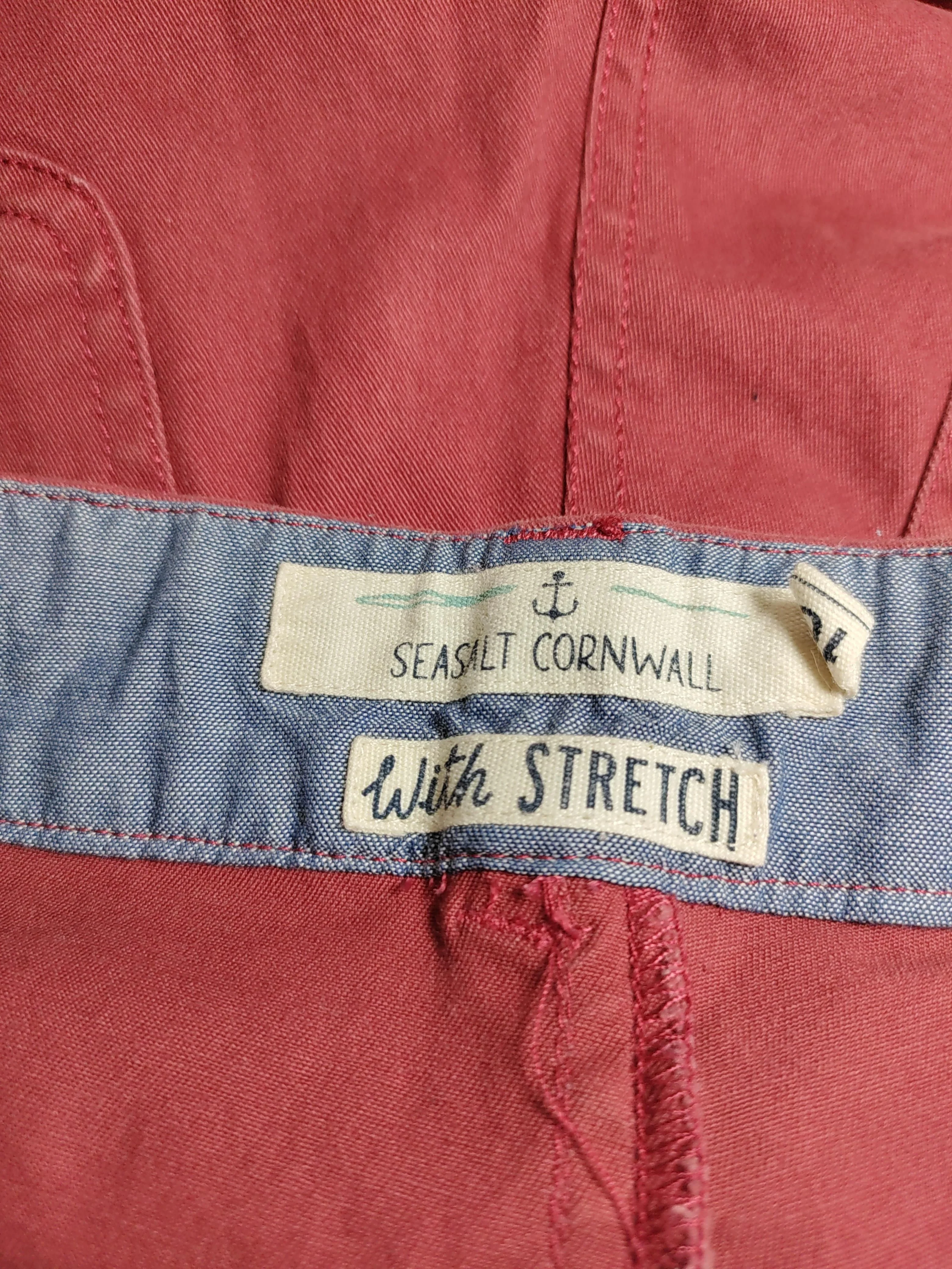 SEASALT CORNWALL Women's Trousers UK 10 Red Cotton with Elastane Cropped - Image 5
