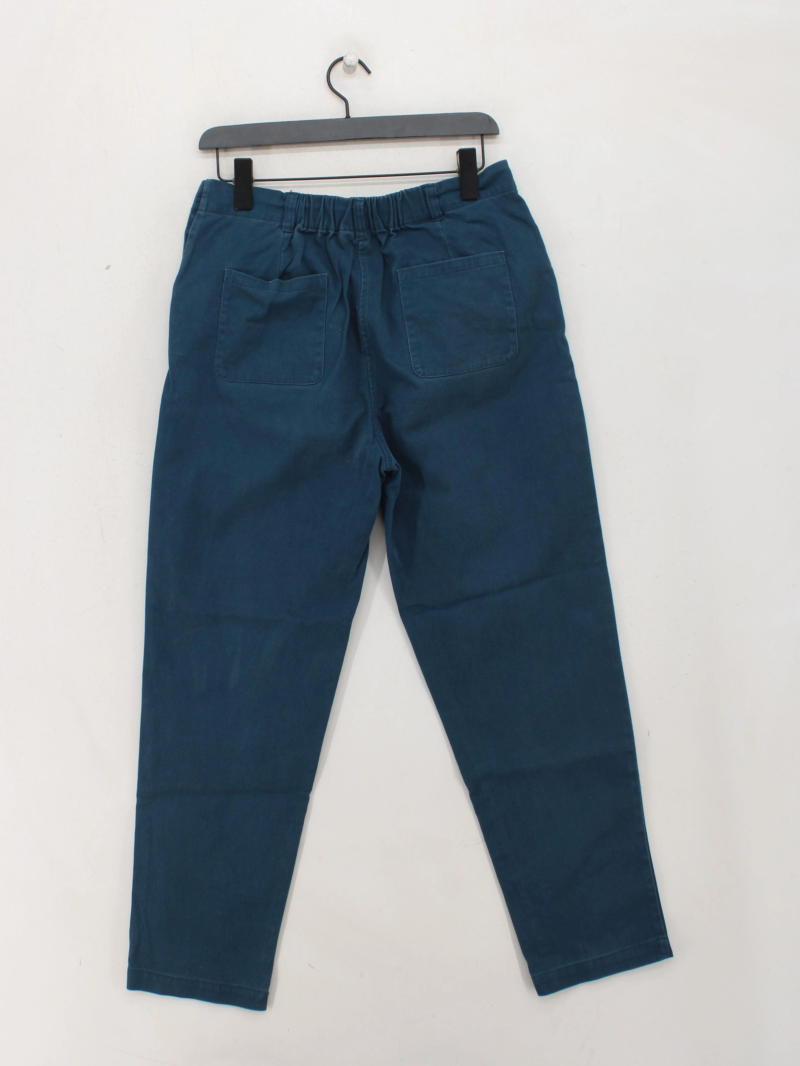 SEASALT CORNWALL Women's Trousers UK 12 Blue Cotton with Elastane Tapered Chino - Image 2
