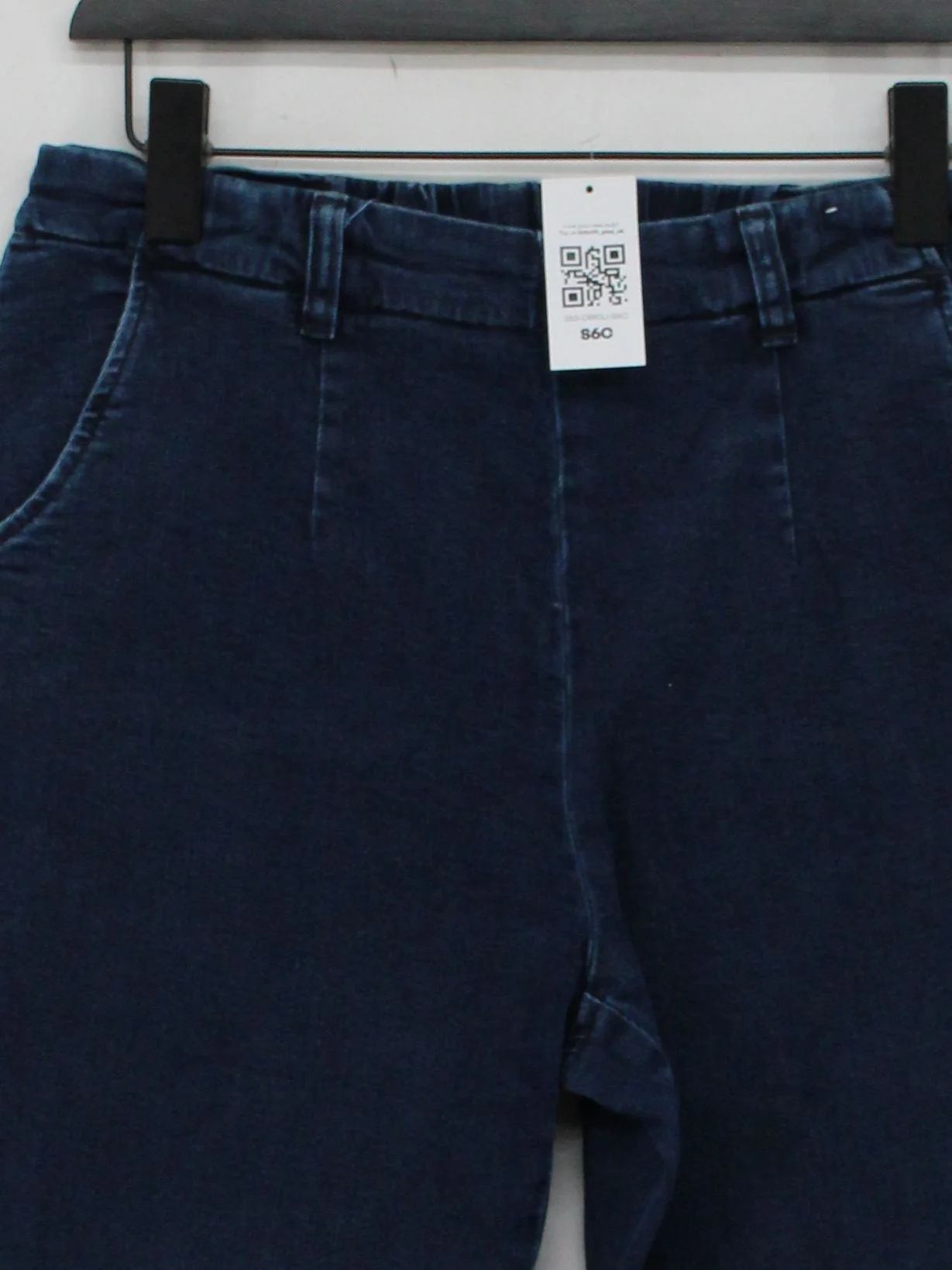 SEASALT CORNWALL Women's Trousers UK 14 Blue Cotton with Elastane Cropped - Image 3
