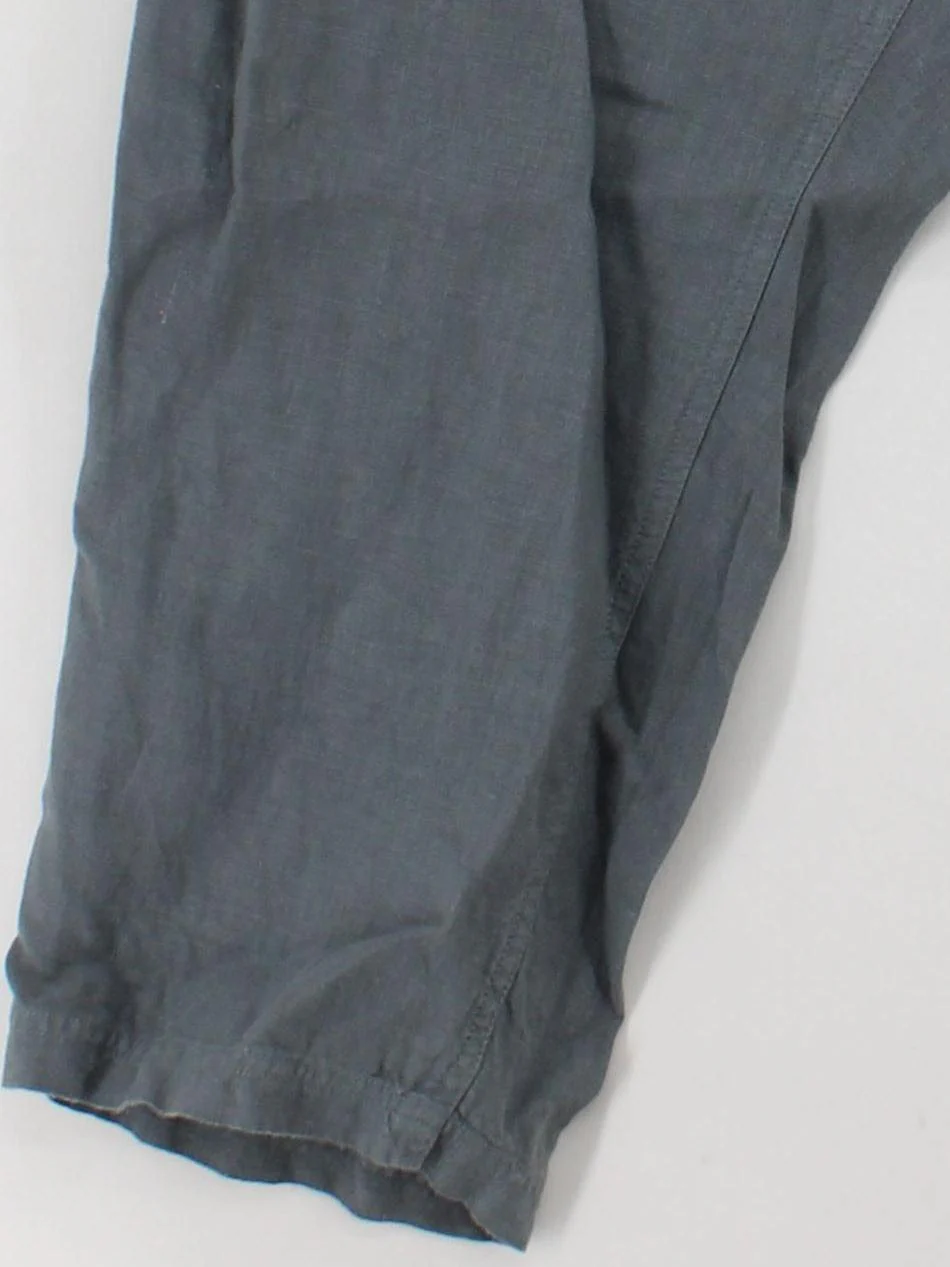 SEASALT CORNWALL Women's Trousers UK 16 Blue 100% Linen Wide-Leg Capri - Image 4
