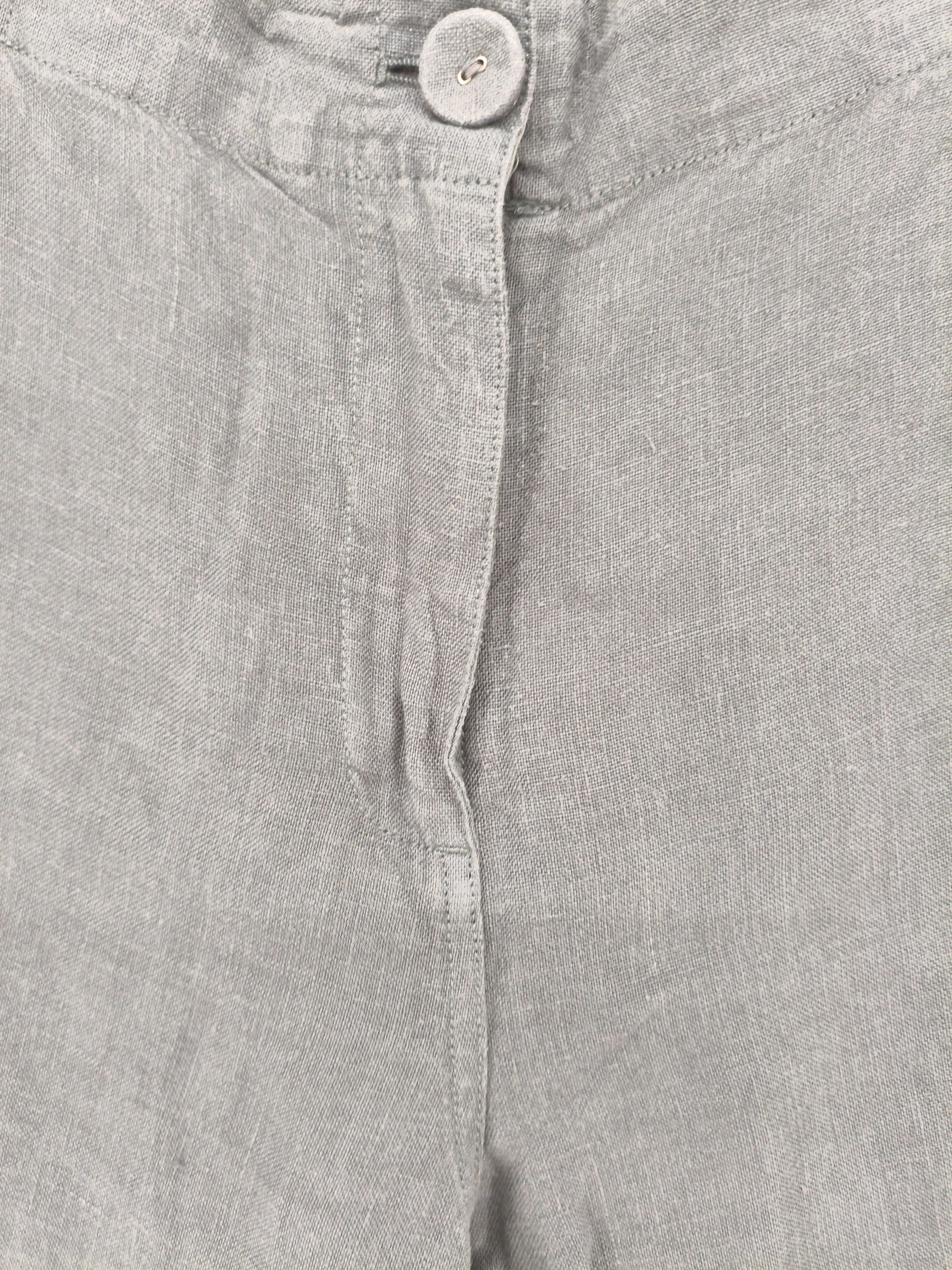 SEASALT CORNWALL Women's Trousers UK 16 Blue 100% Linen Wide-Leg Capri - Image 5
