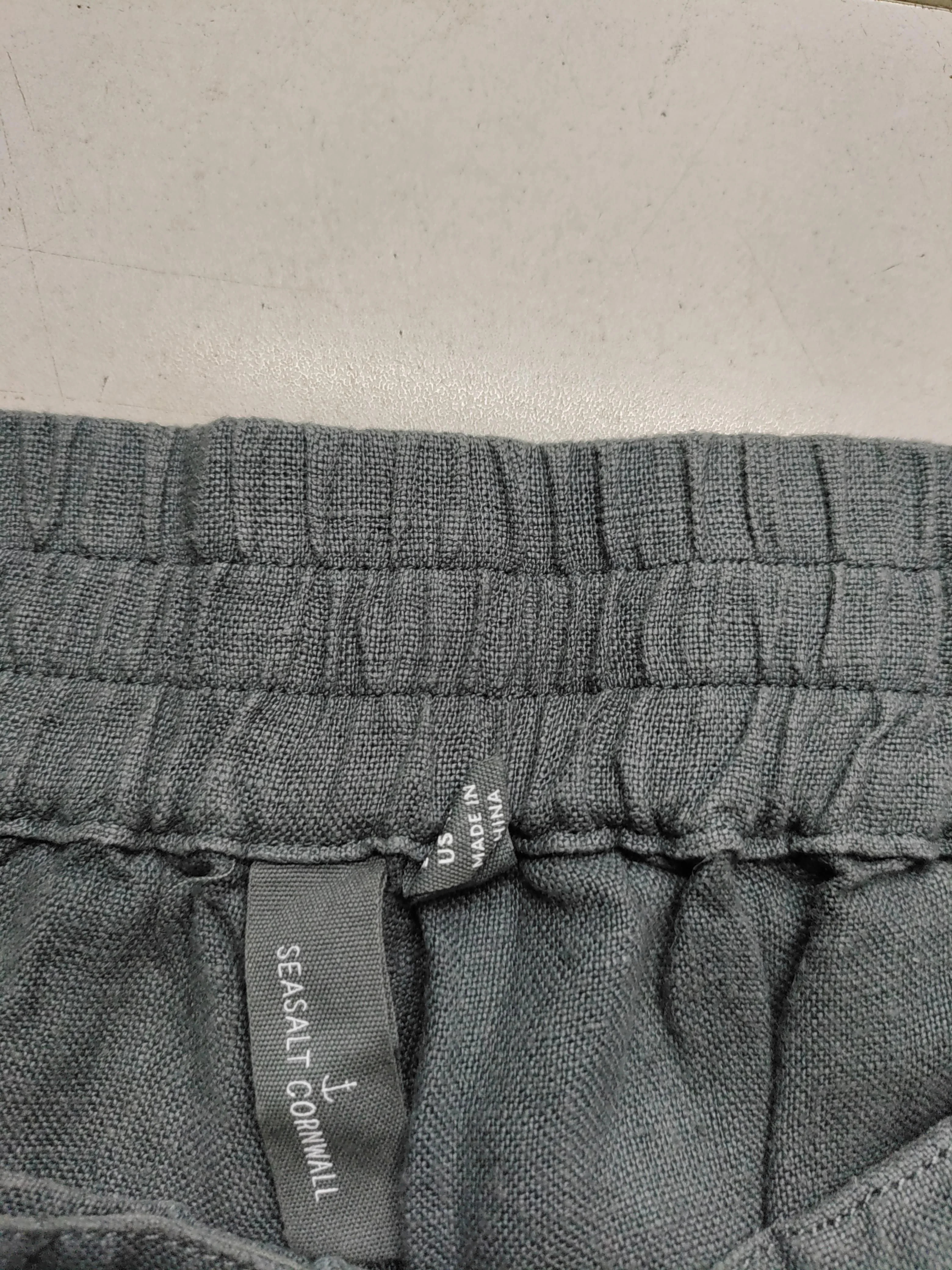 SEASALT CORNWALL Women's Trousers UK 16 Blue 100% Linen Wide-Leg Capri - Image 6