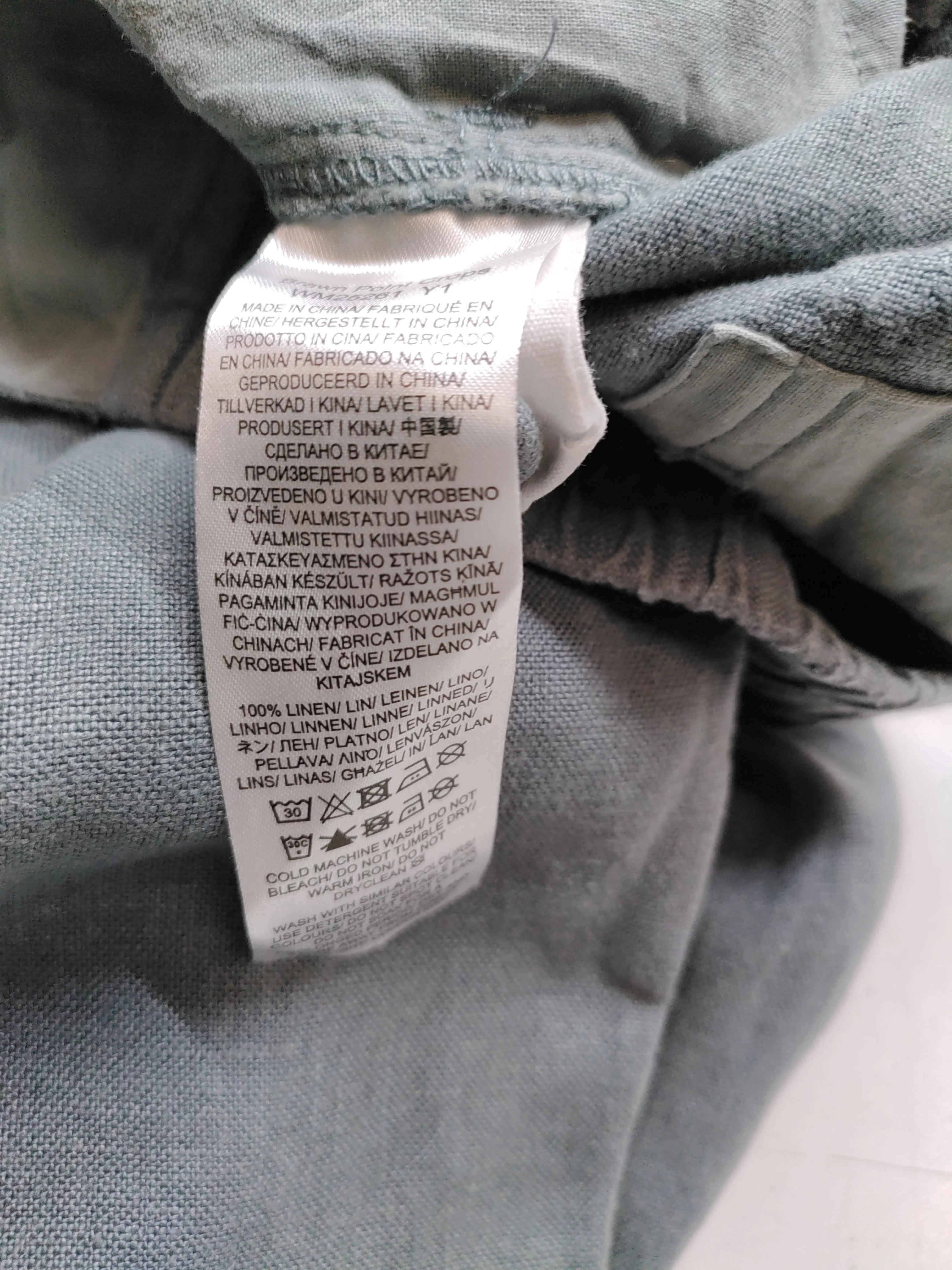 SEASALT CORNWALL Women's Trousers UK 16 Blue 100% Linen Wide-Leg Capri - Image 7