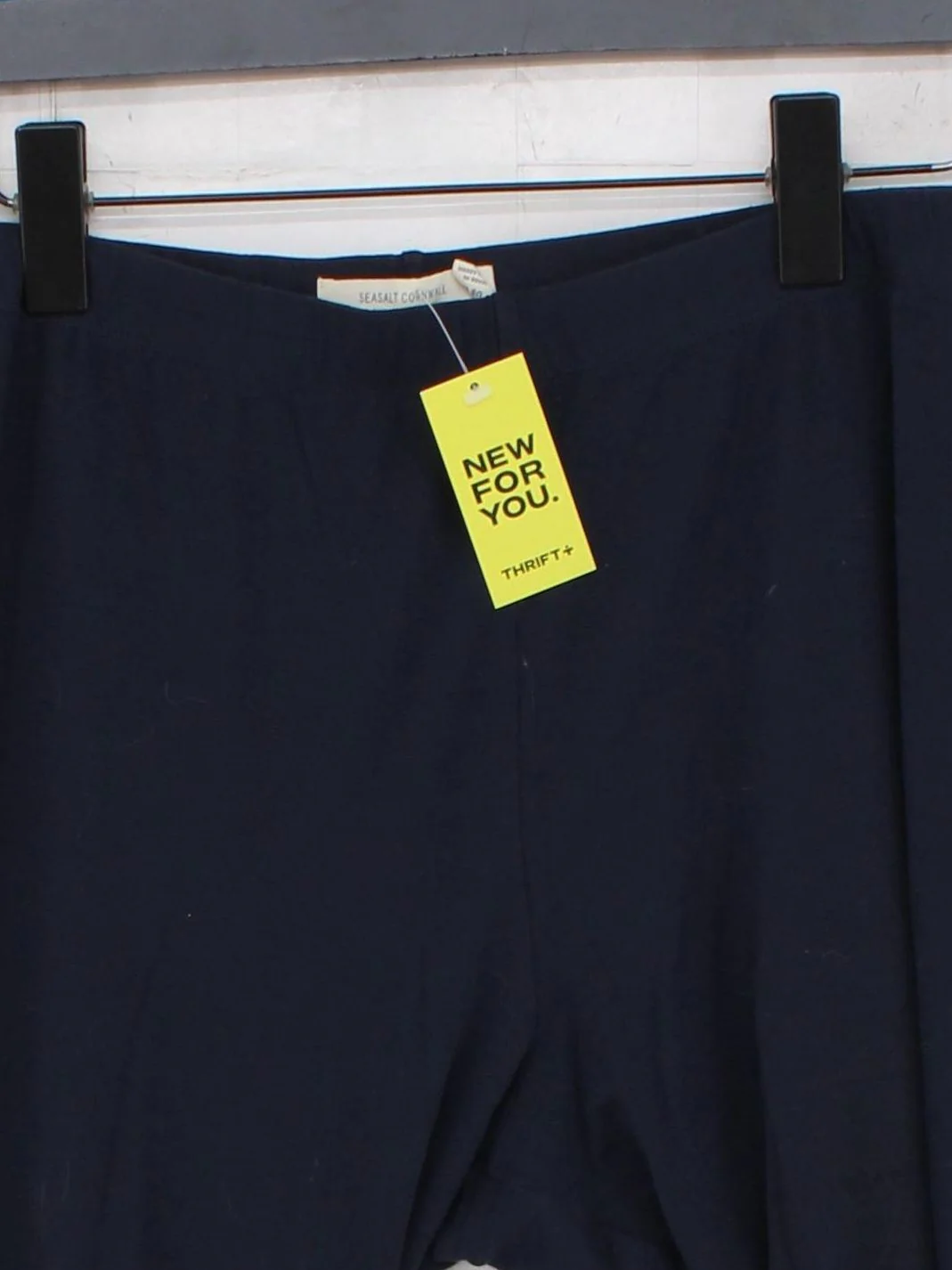 SEASALT CORNWALL Women's Trousers UK 16 Blue Cotton with Elastane Cropped - Image 3