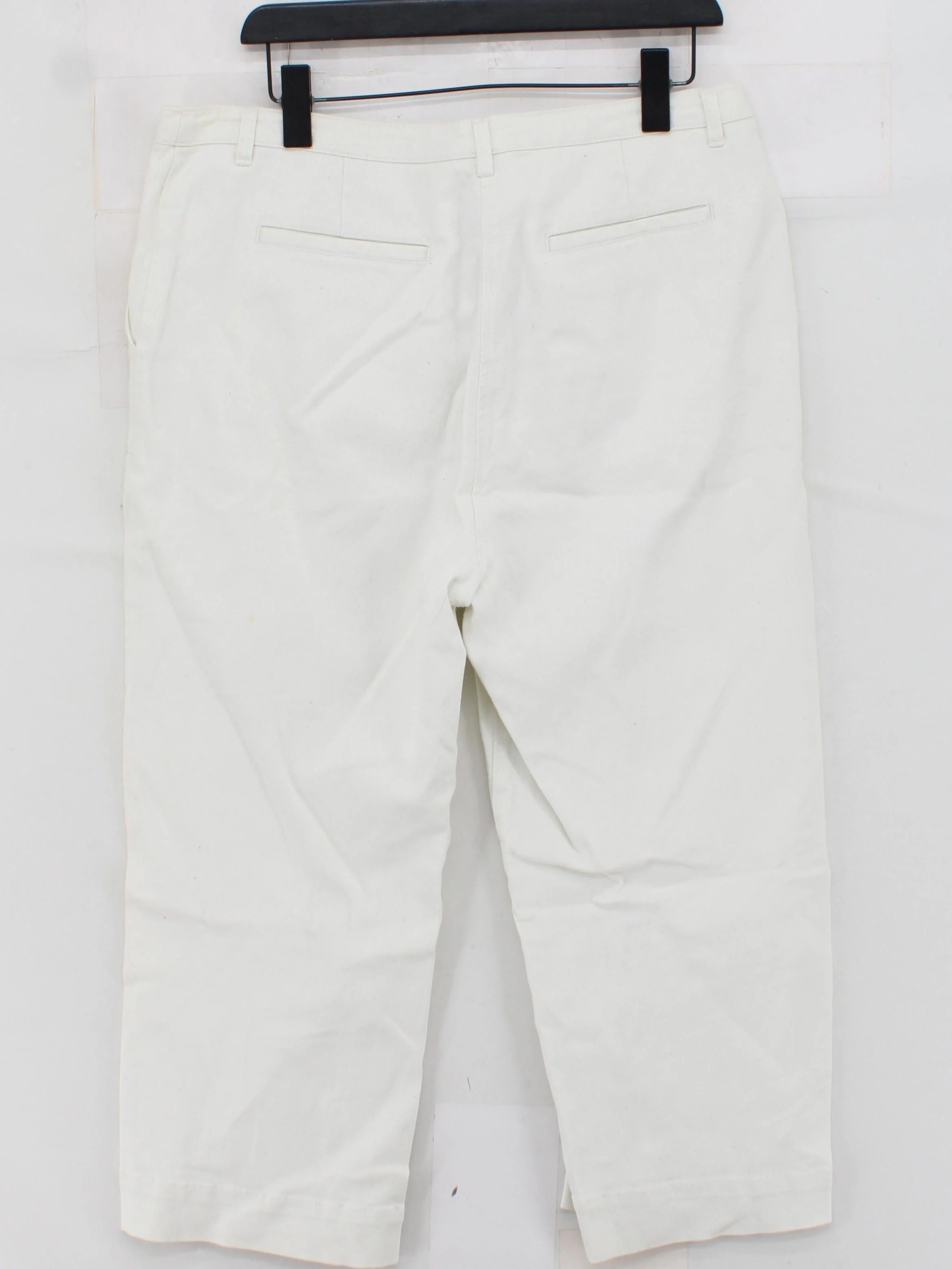 SEASALT CORNWALL Women's Trousers UK 16 Cream Cotton with Elastane Capri - Image 2