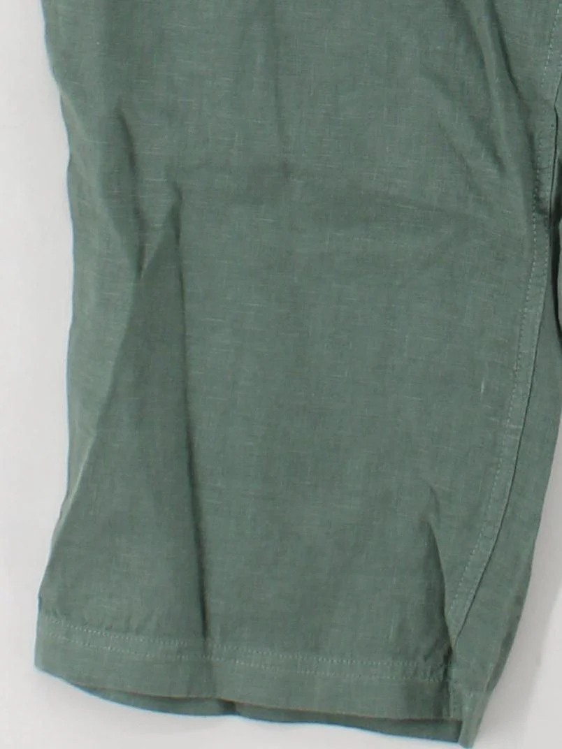 SEASALT CORNWALL Women's Trousers UK 16 Green 100% Linen Tapered Cropped - Image 4