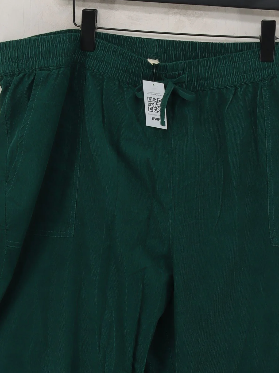 SEASALT CORNWALL Women's Trousers UK 26 Green 100% Cotton Tapered Sweatpants - Image 3