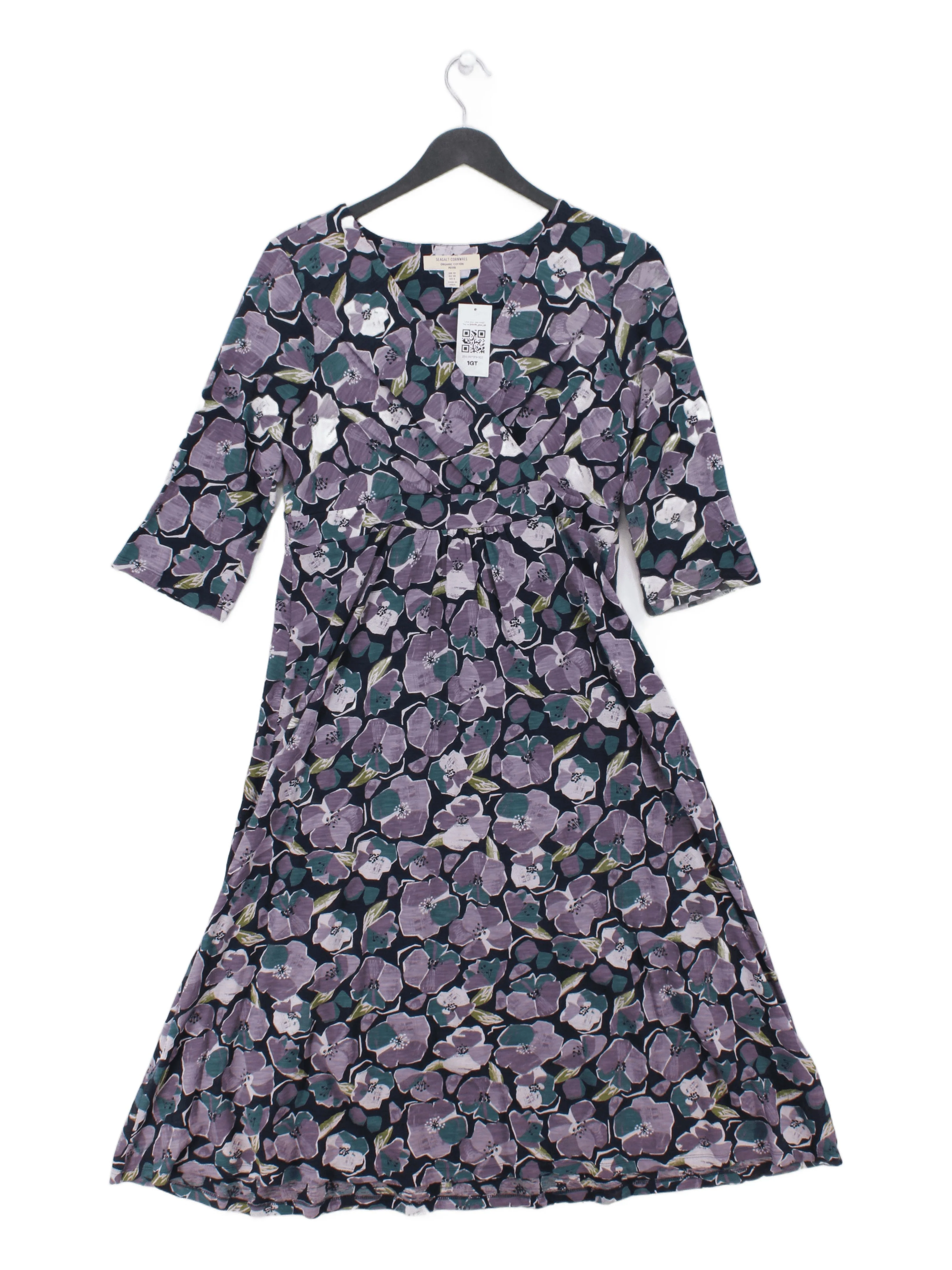 SEASALT CORNWALL Wrap Midi Dress UK10 in Multi