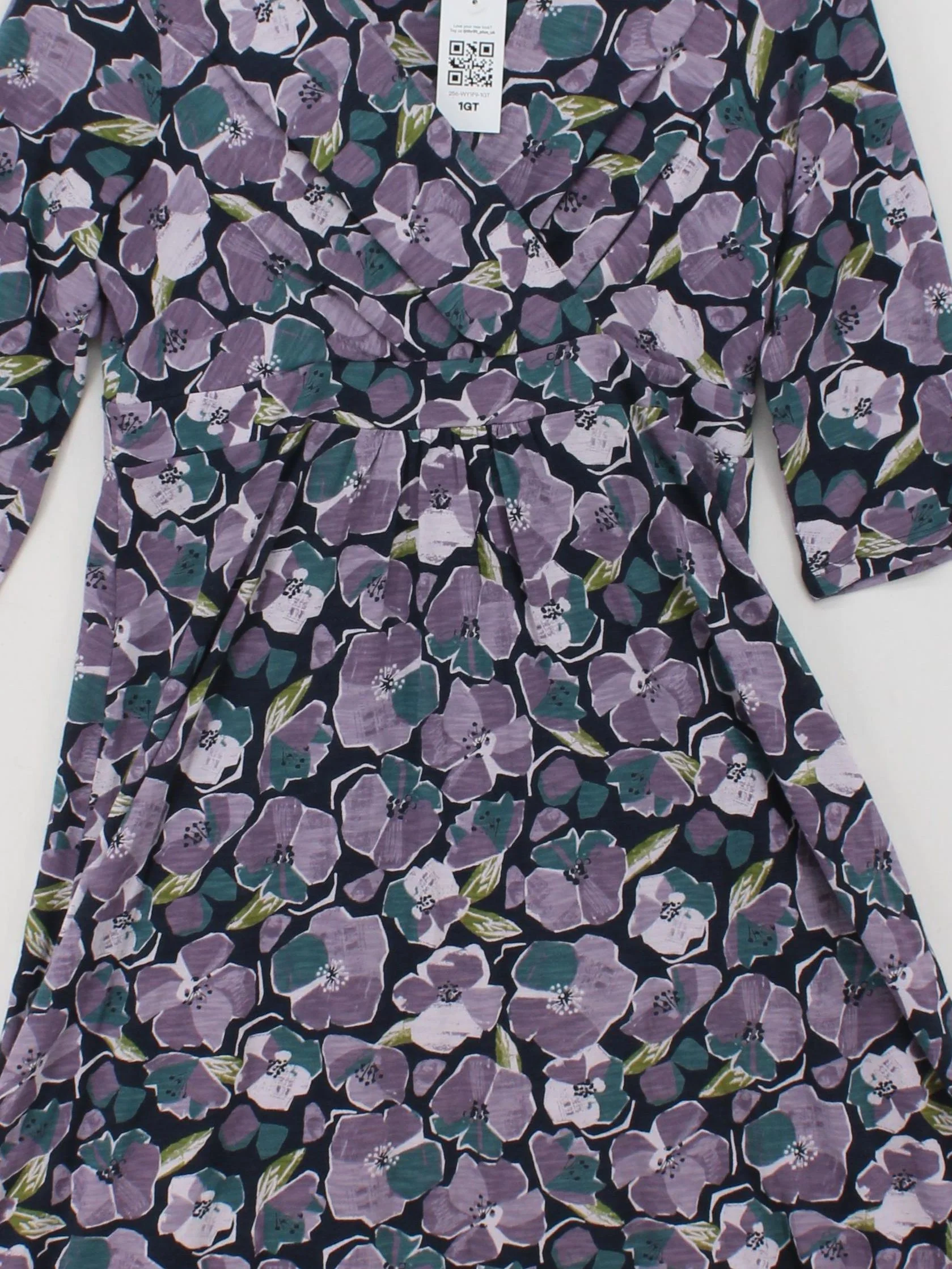 SEASALT CORNWALL Wrap Midi Dress UK10 in Multi - Image 3