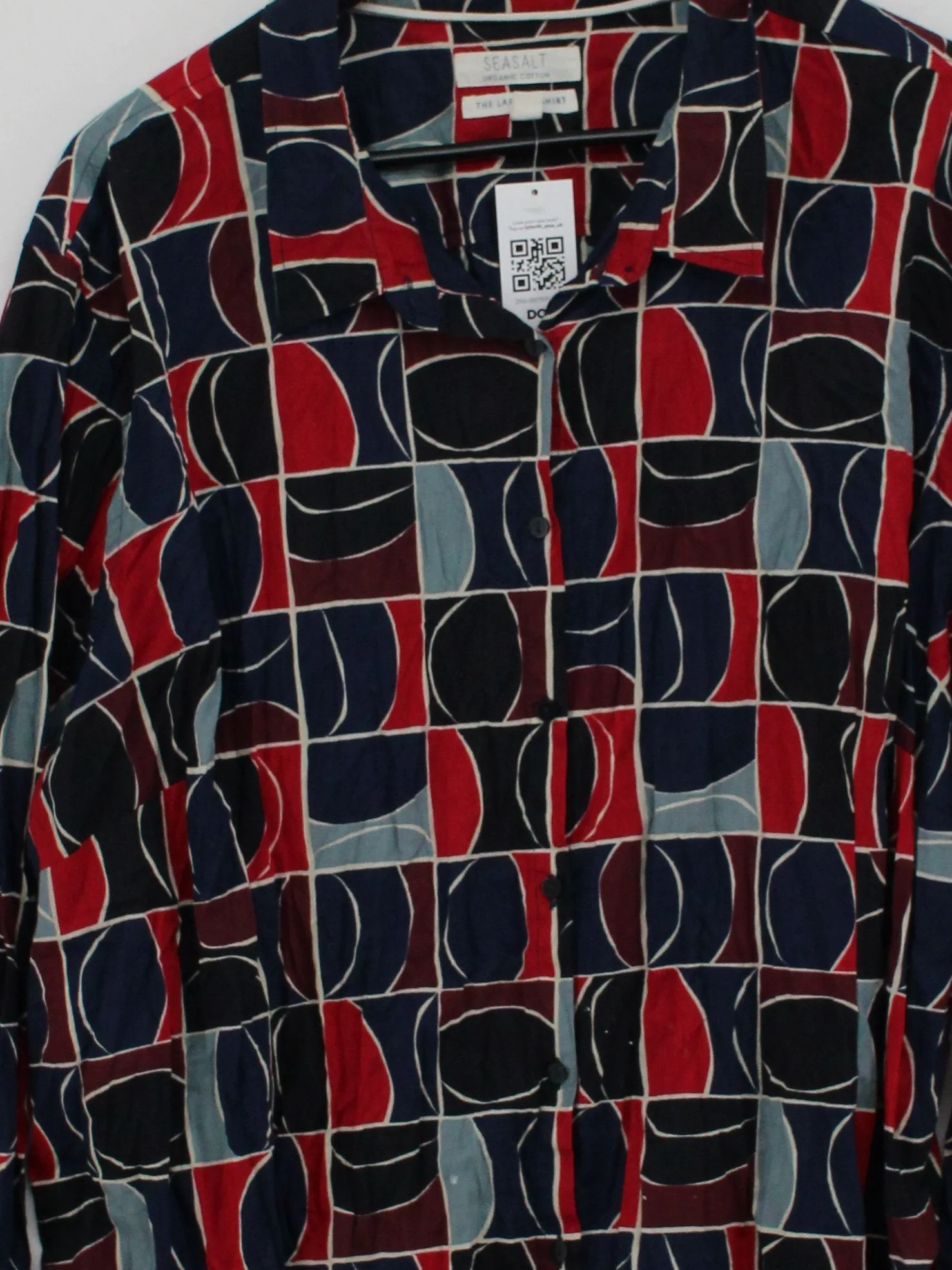 Seasalt Men's Shirt L Multi Geometric 100% Cotton Basic - Image 3