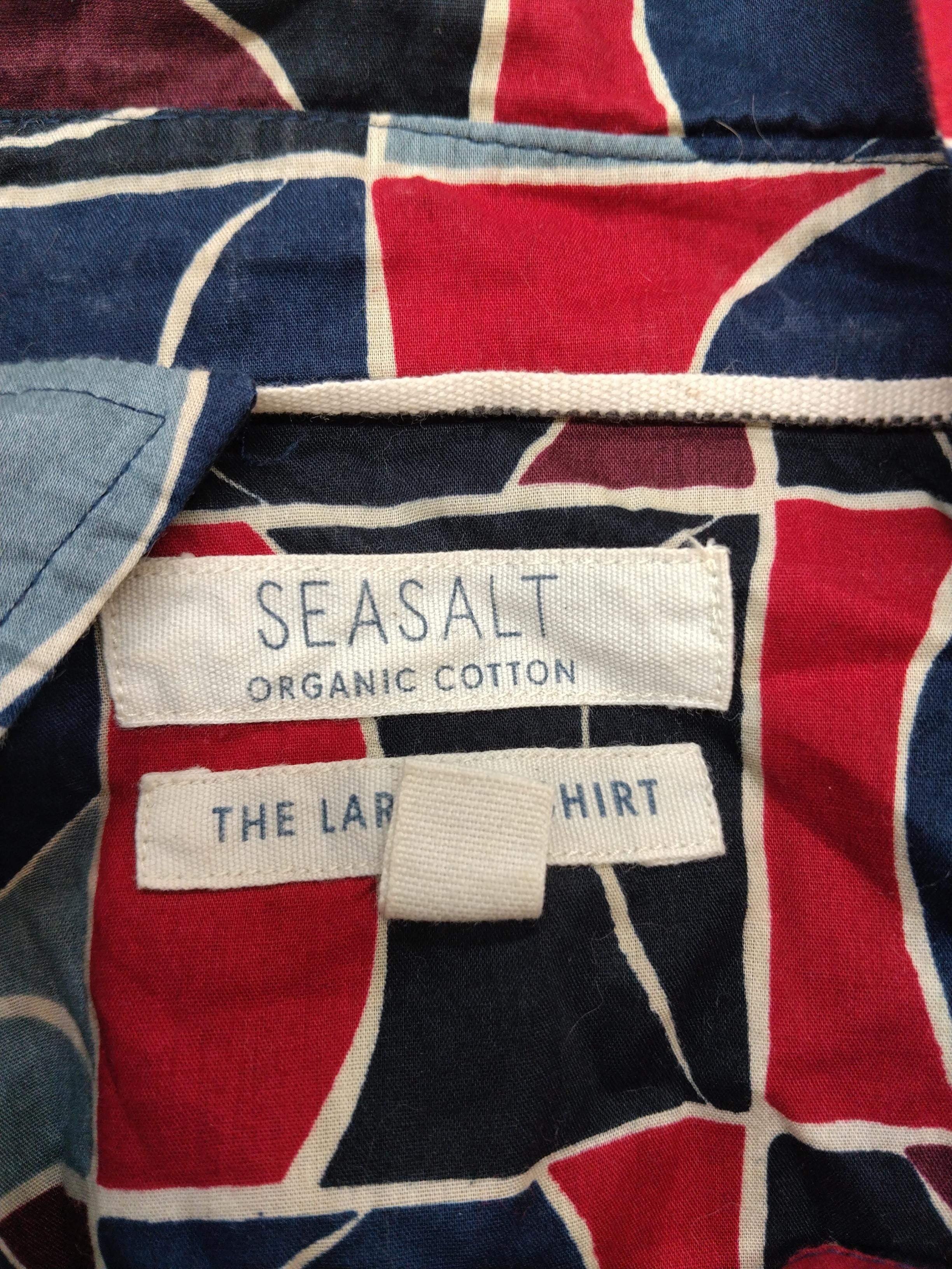 Seasalt Men's Shirt L Multi Geometric 100% Cotton Basic - Image 5