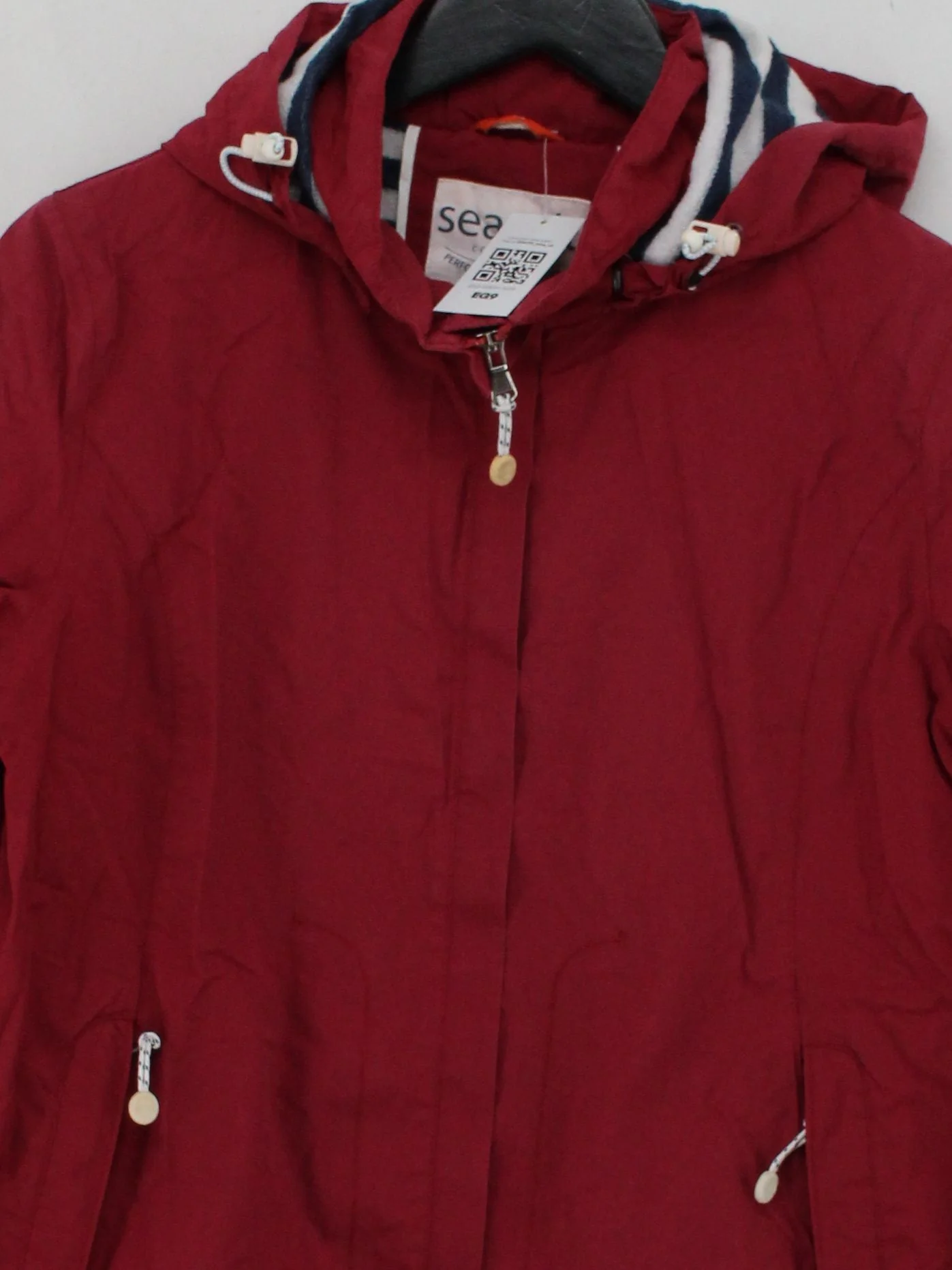 Seasalt Rain Coat jacket red - Image 3