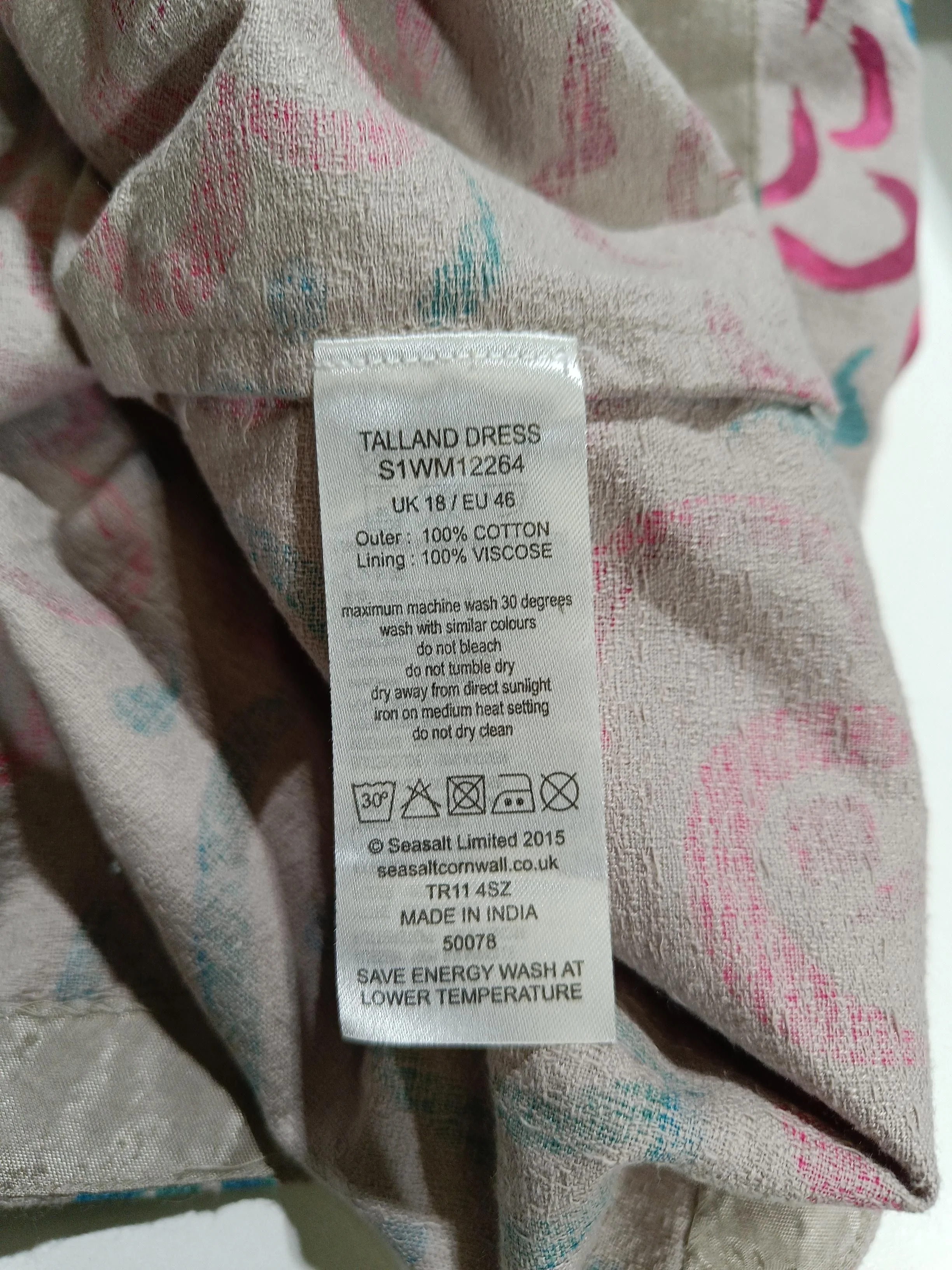 Seasalt Skater Midi Dress UK18 in Multi - Image 6