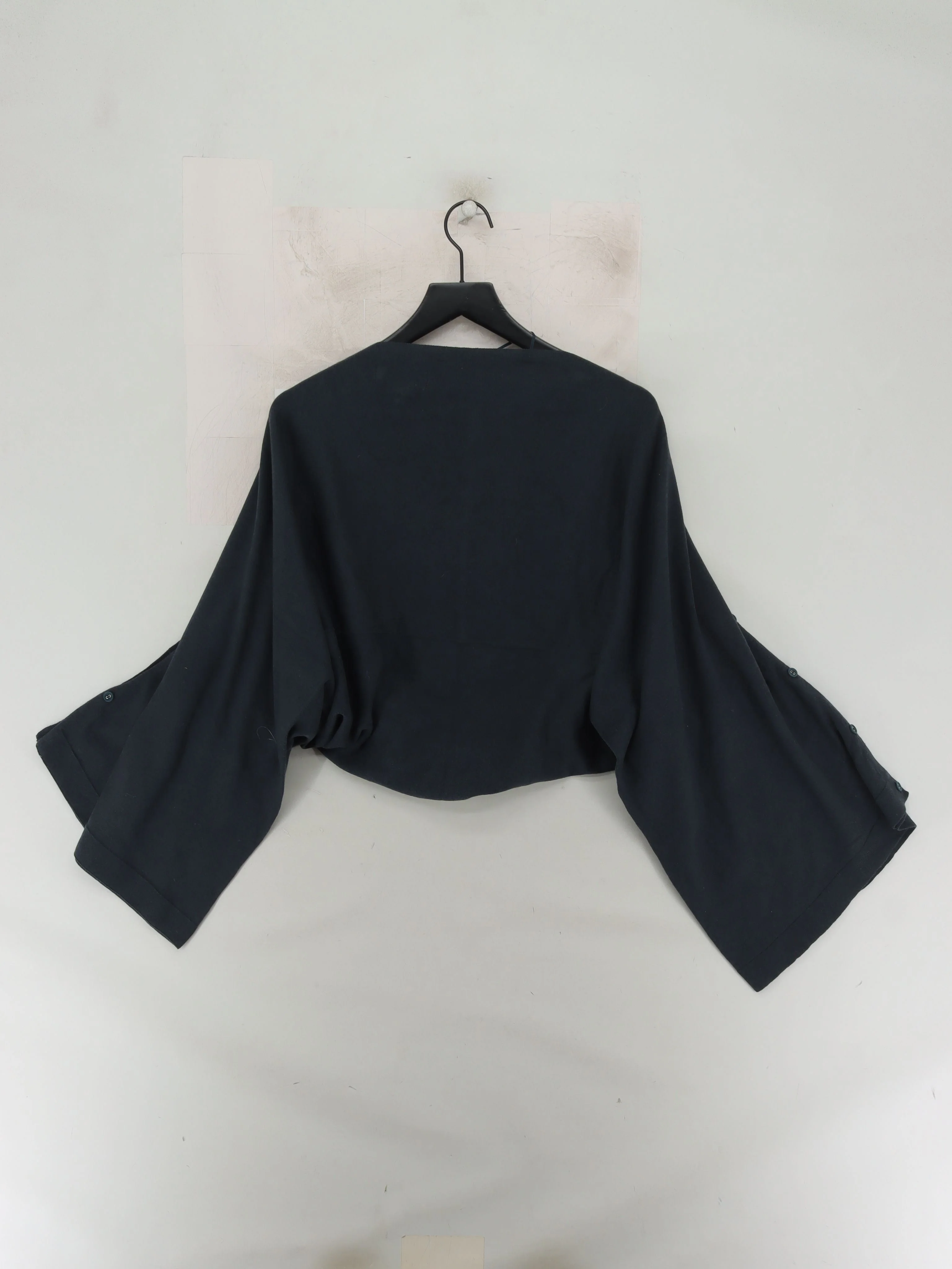 Seasalt Women's Cardigan Black Cotton with Wool V-Neck Cardigan - Image 2