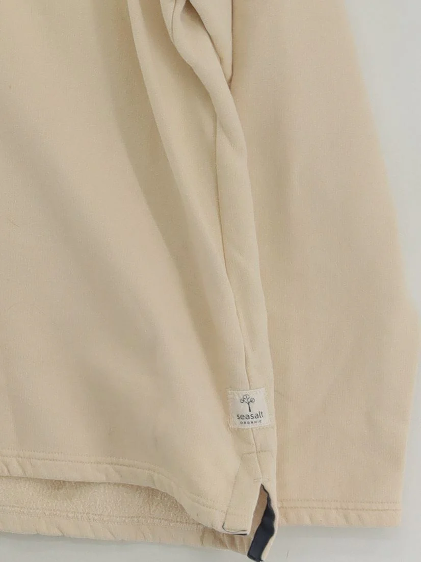 Seasalt Women's Jumper UK 16 Cream 100% Cotton Mock Neck Pullover - Image 4