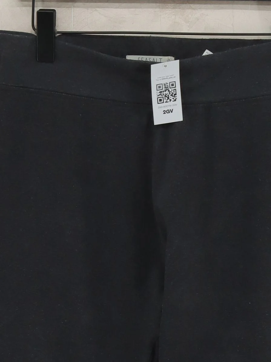 Seasalt Women's Leggings UK 18 Grey Cotton with Elastane Cropped - Image 3