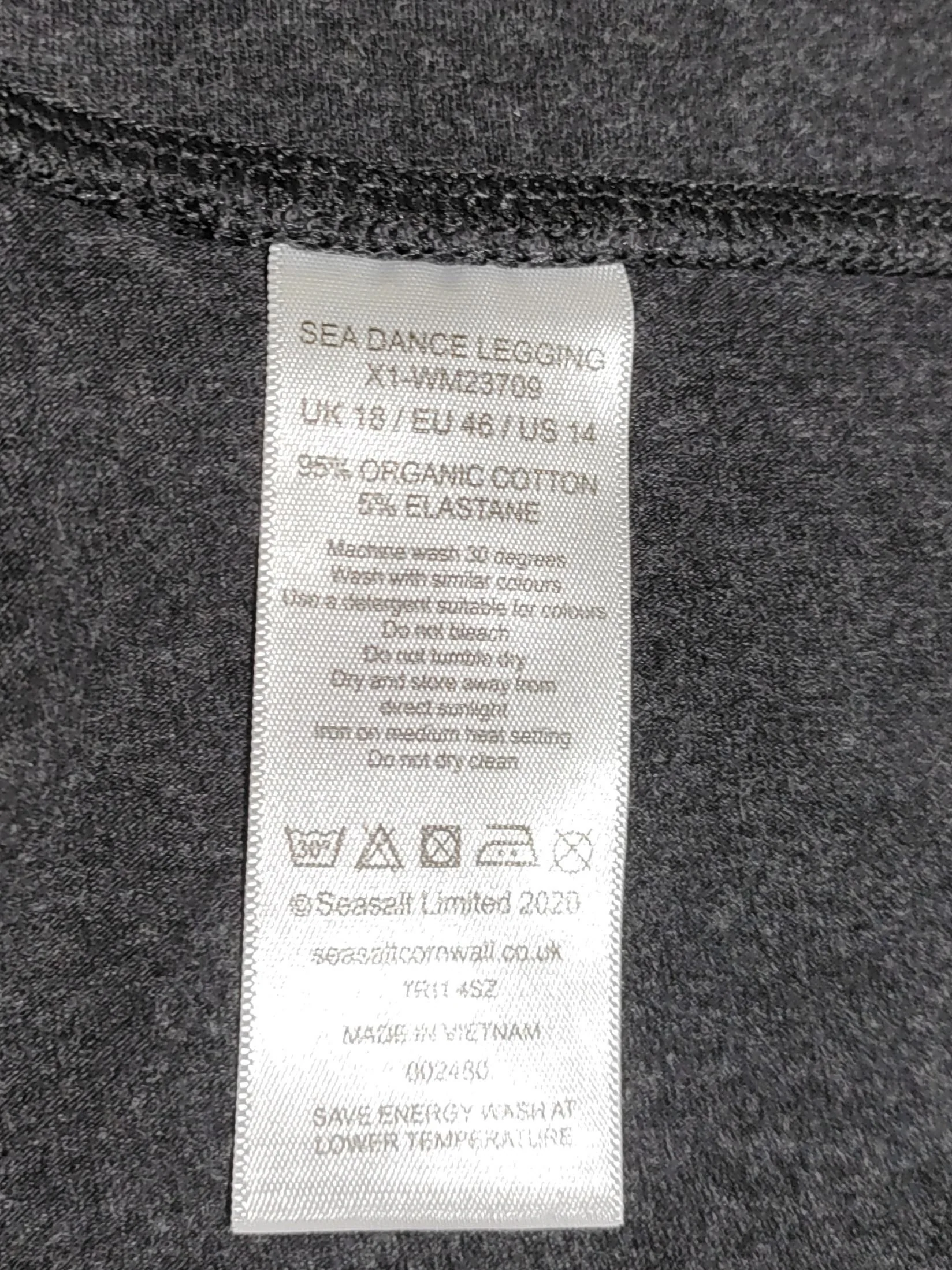 Seasalt Women's Leggings UK 18 Grey Cotton with Elastane Cropped - Image 6