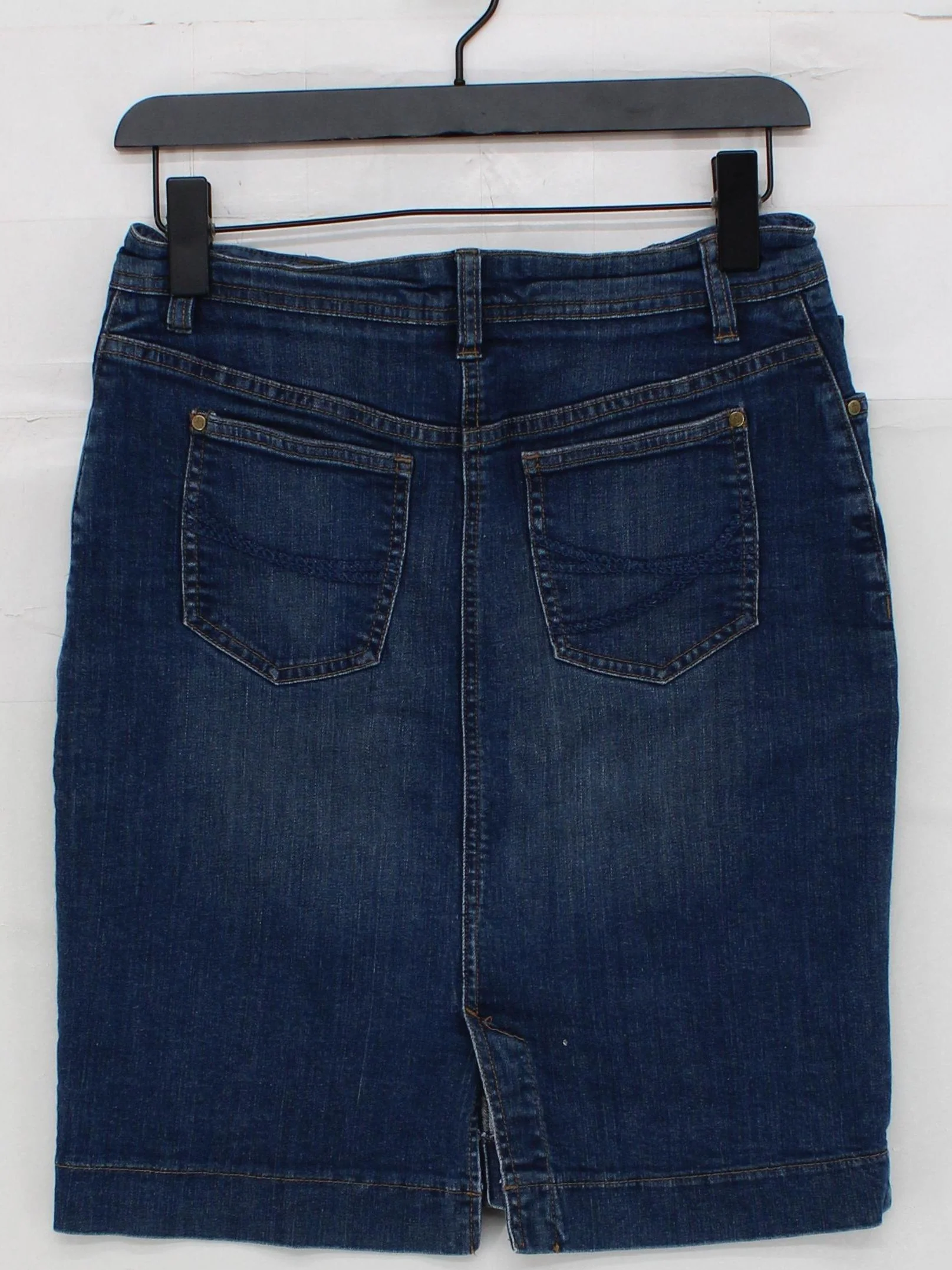 Seasalt Women's Midi Skirt UK 10 Blue Cotton with Elastane Straight & Pencil - Image 2